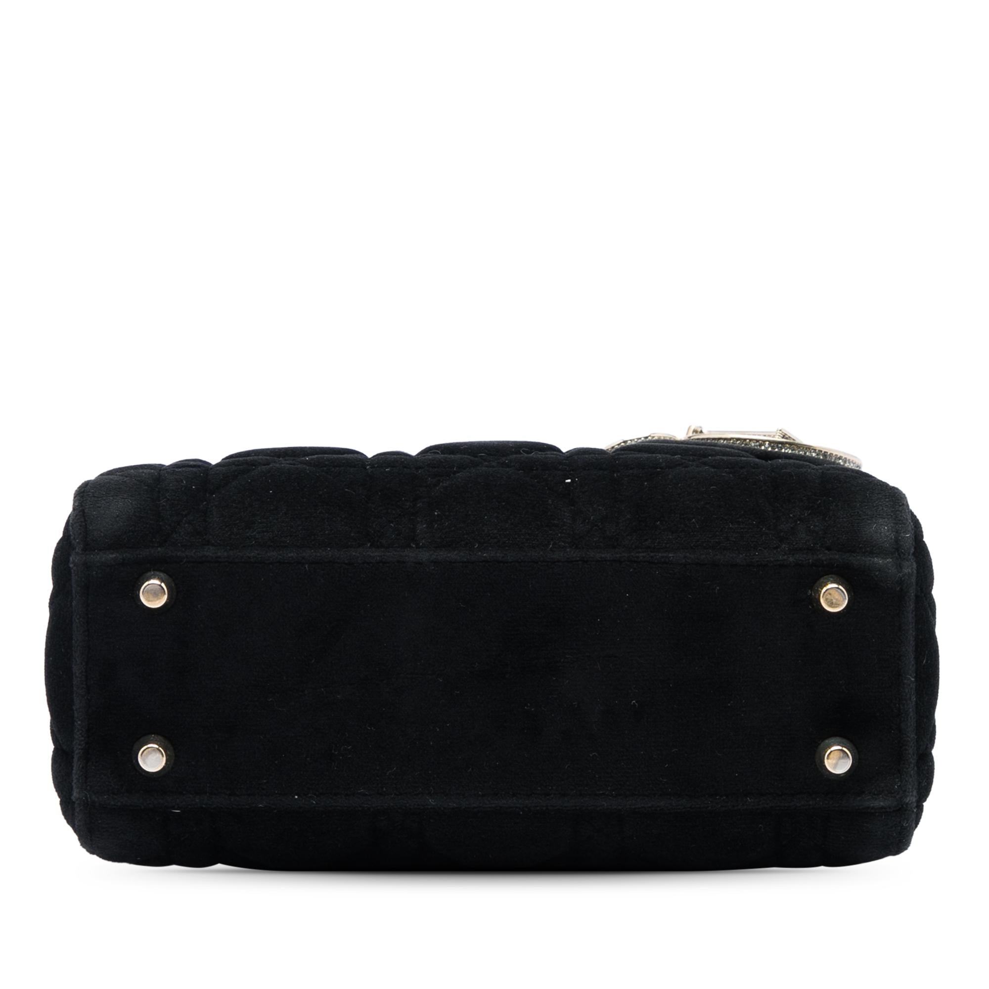 Dior Mini Velvet Cannage Lady Dior