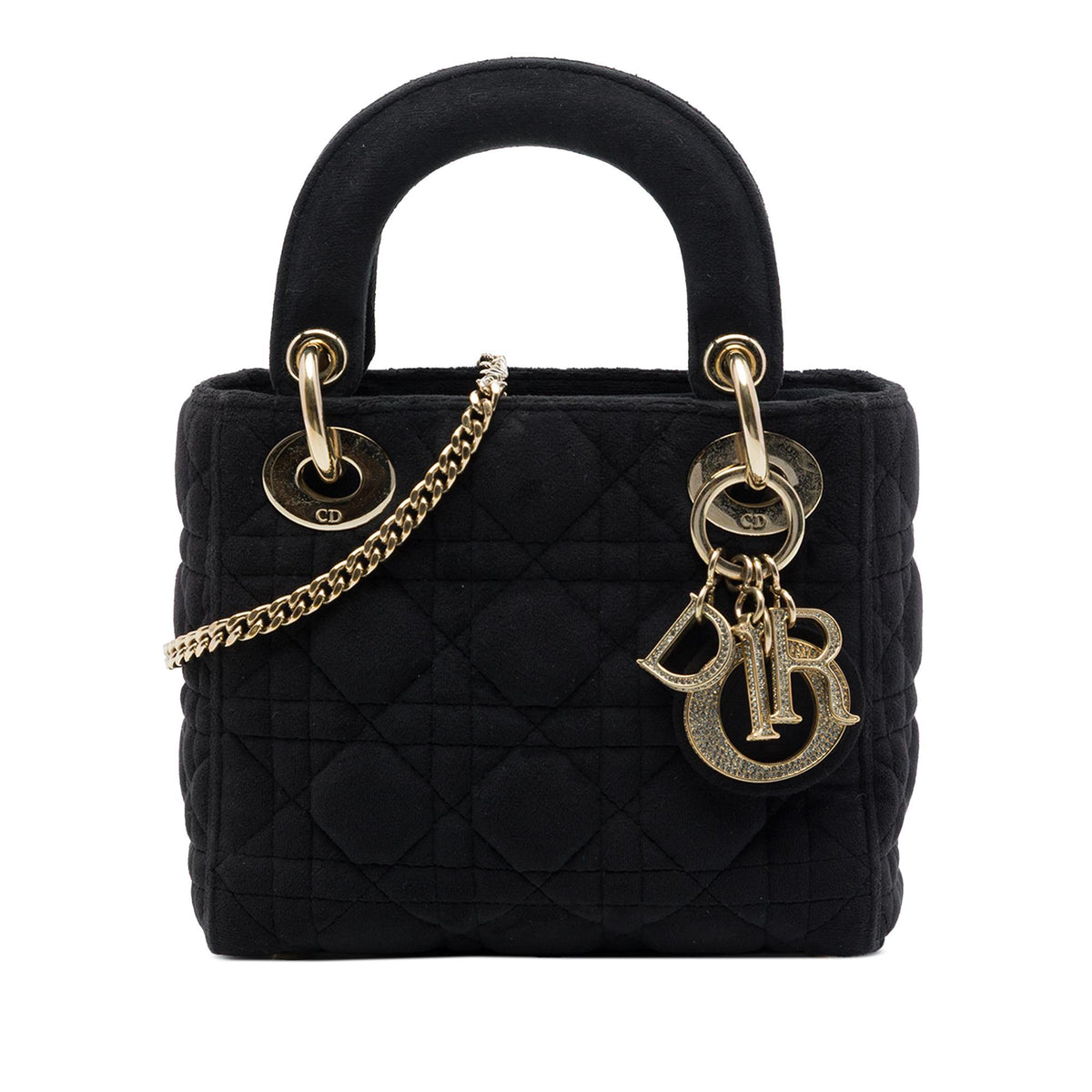 Dior Mini Velvet Cannage Lady Dior