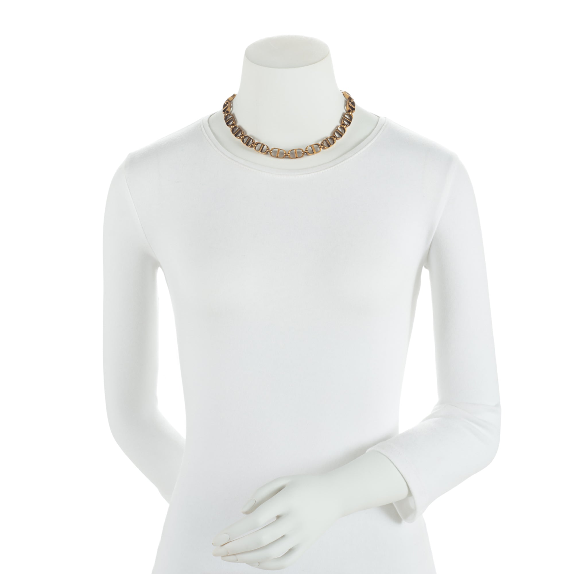 Dior Montaigne 30 CD Chain Choker Necklace (SHF-HH8FHJ)