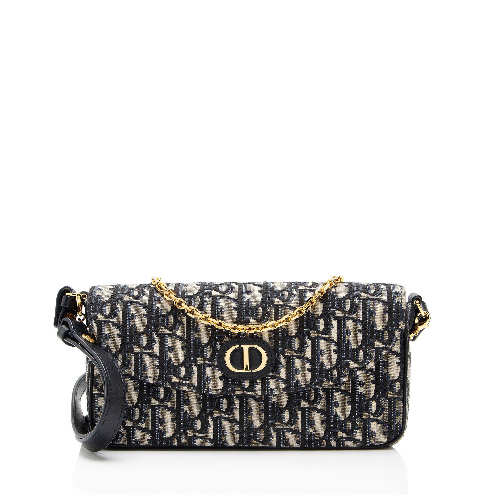 Dior Oblique 30 Montaigne D-Vine Pouch with Chain - FINAL SALE