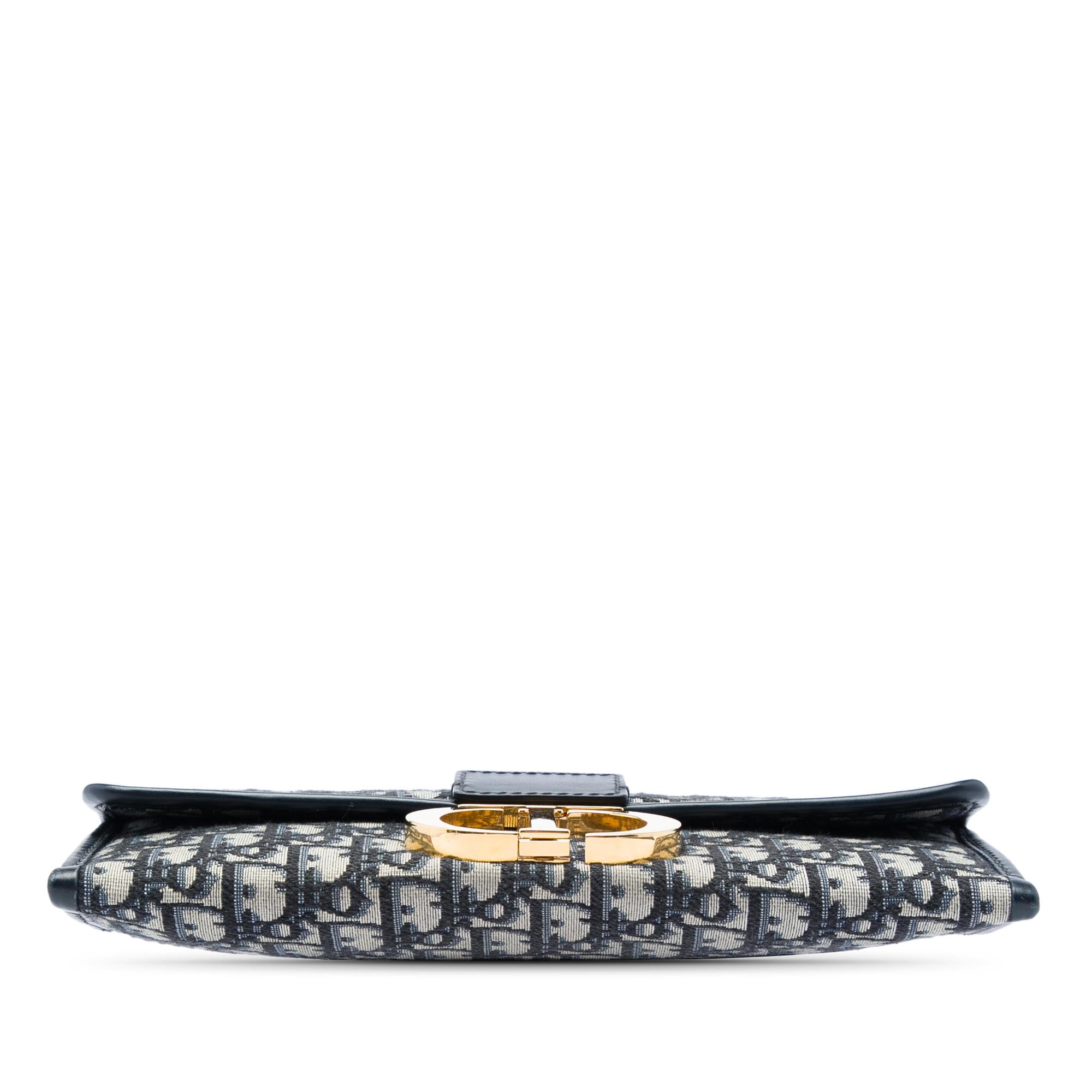 Dior Oblique Canvas 30 Montaigne Clutch With Chain