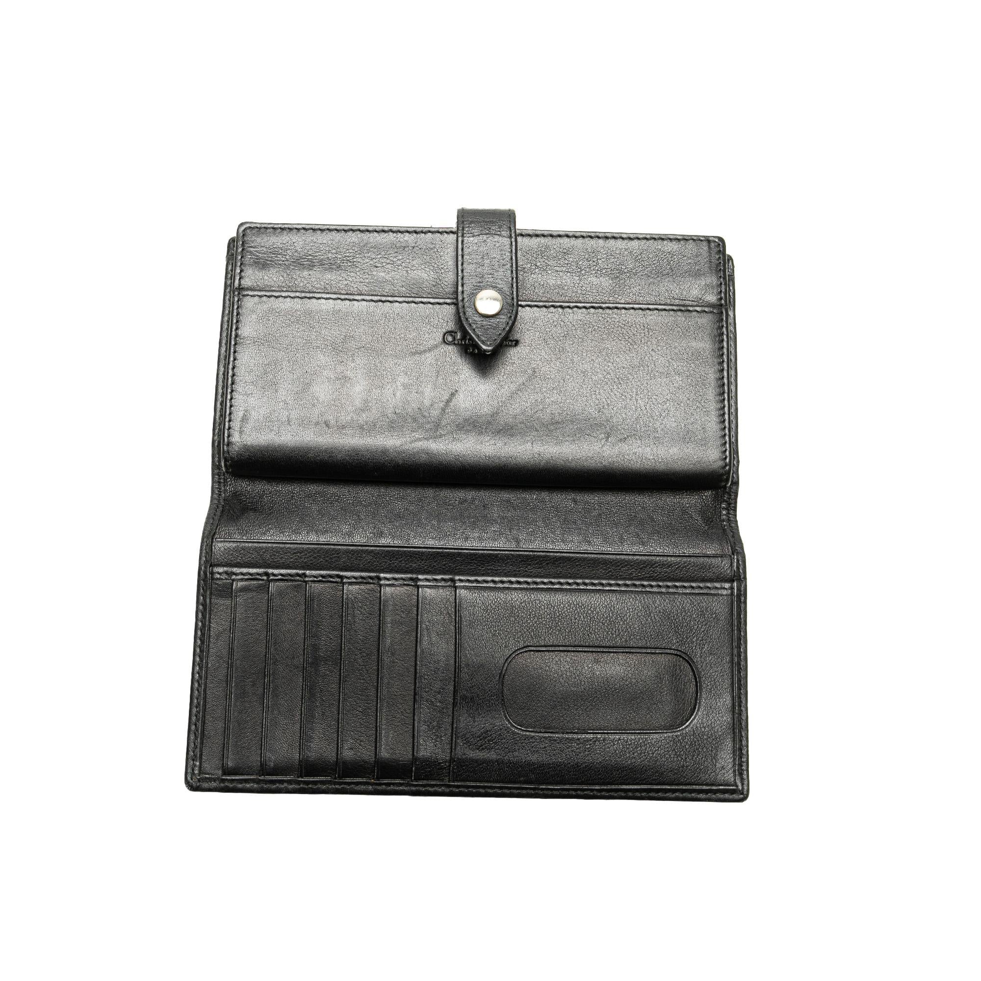 Dior Oblique Canvas French Long Wallet
