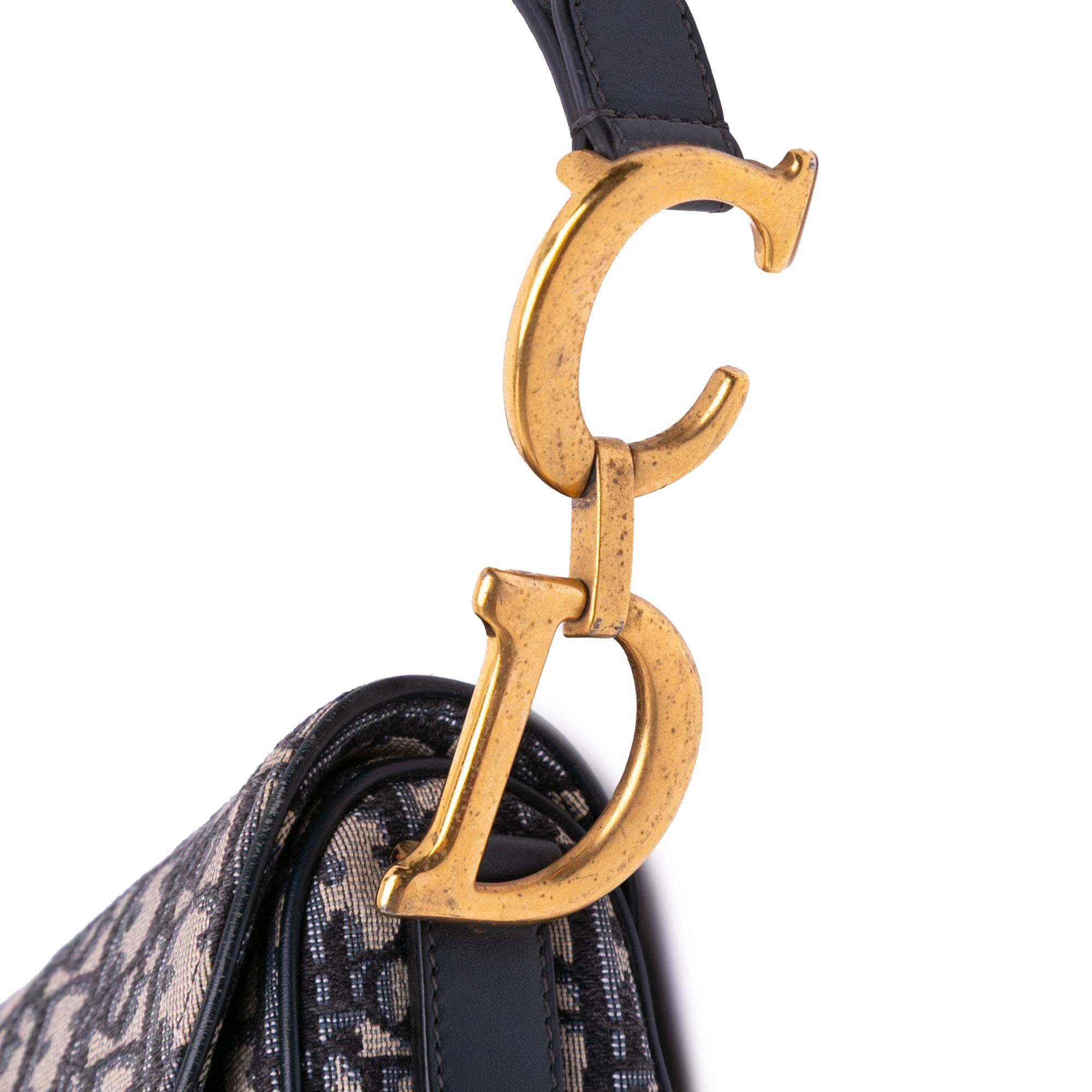 Dior Oblique Canvas Saddle Bag