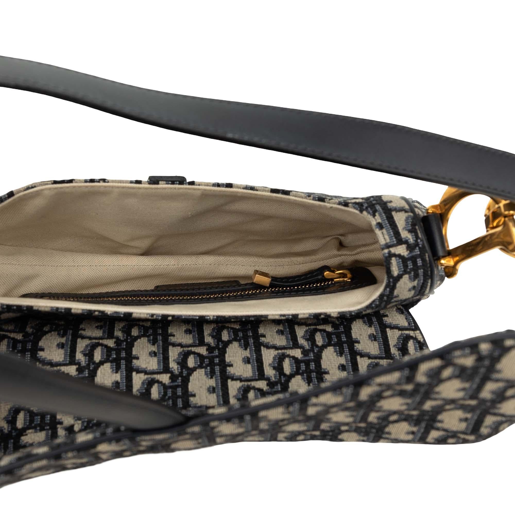 Dior Oblique Canvas Saddle Bag
