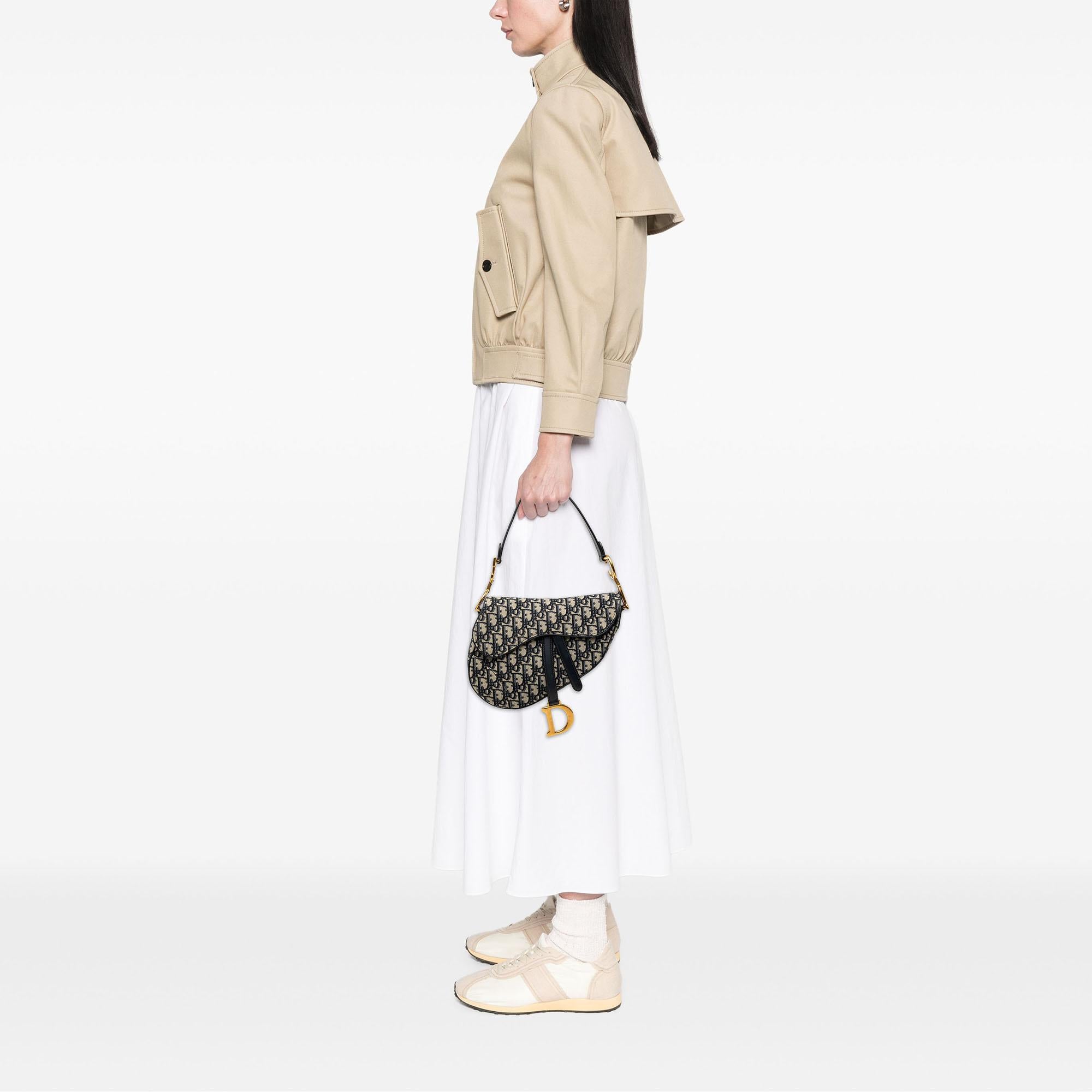 Dior Oblique Canvas Saddle Bag