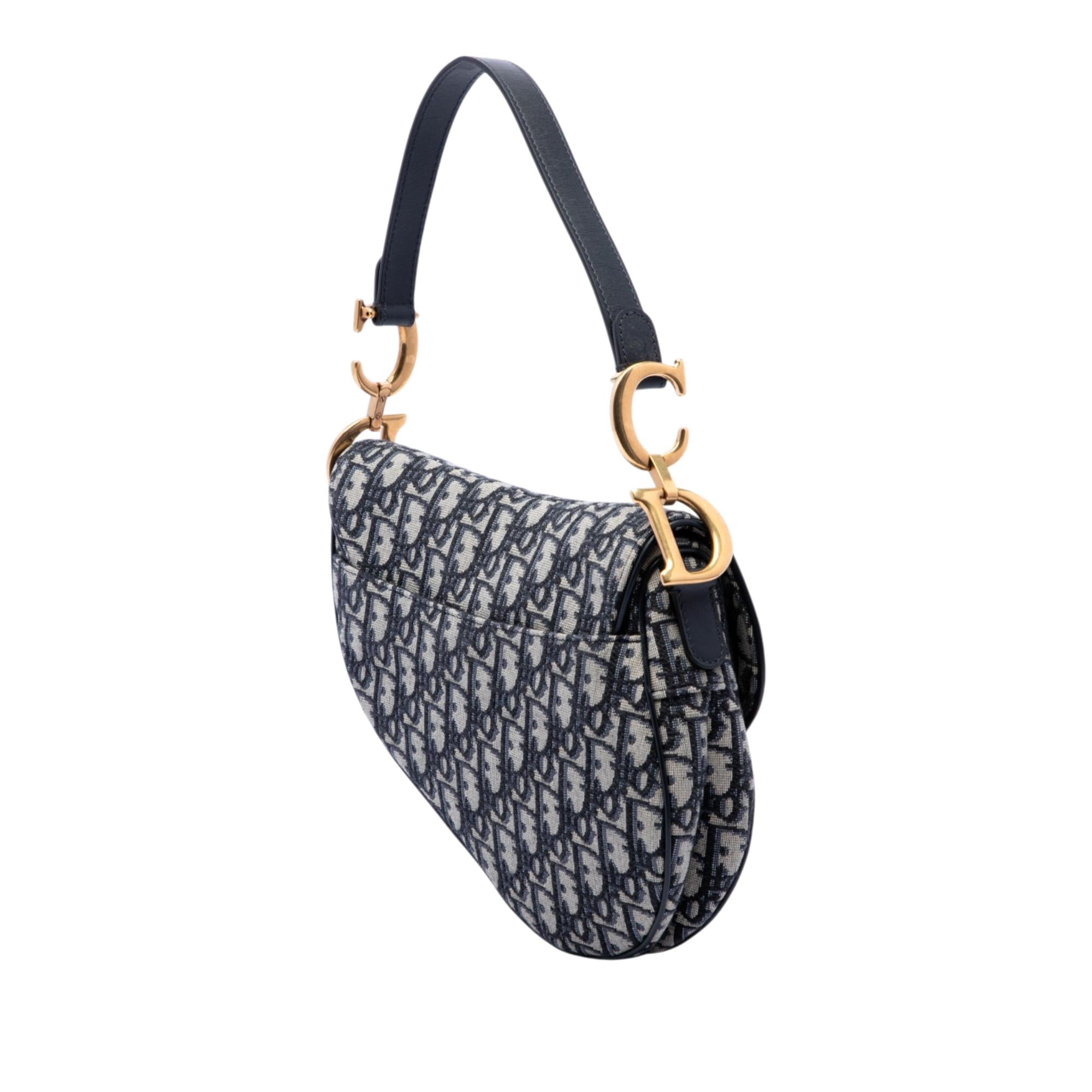 Dior Oblique Canvas Saddle Bag