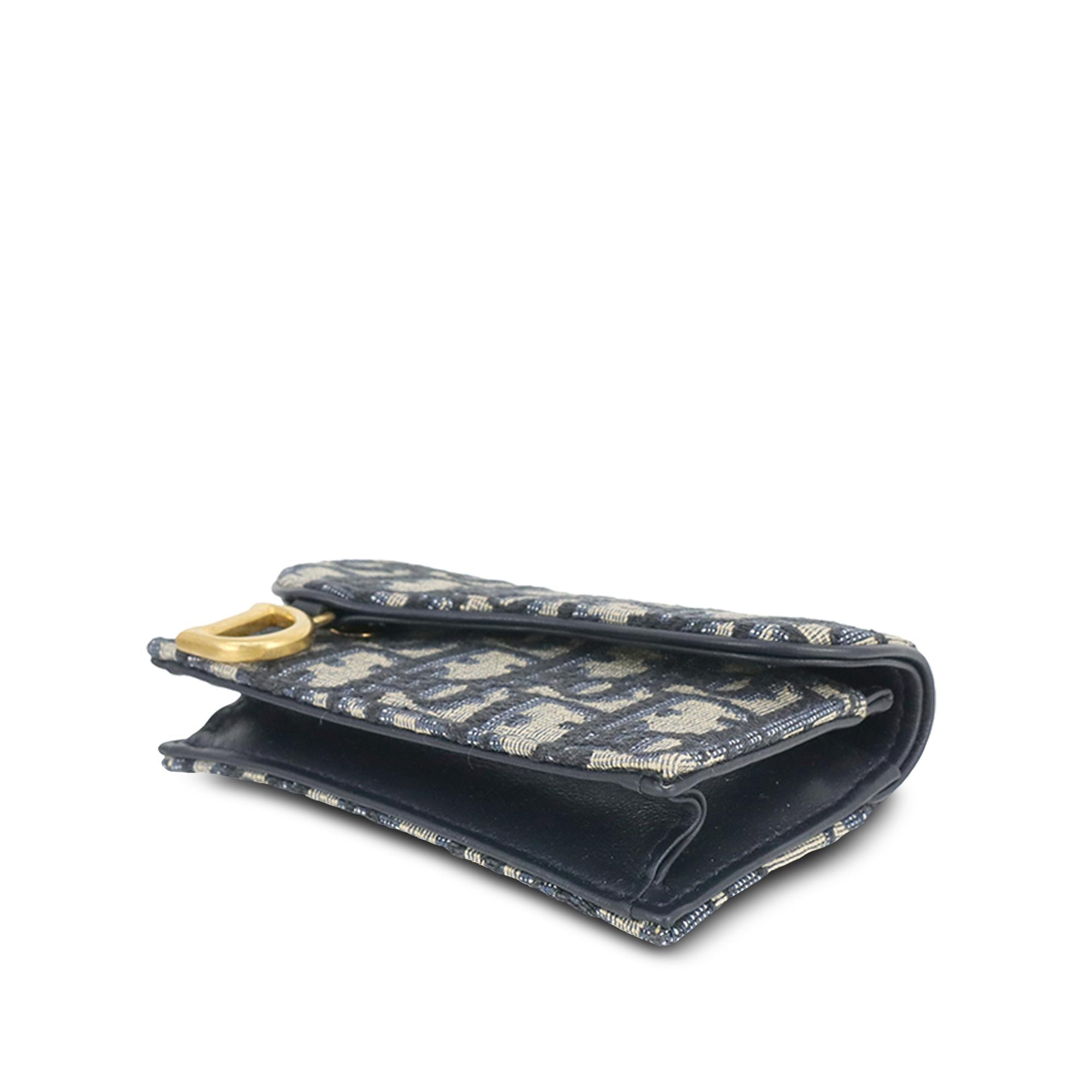 Dior Oblique Canvas Saddle Card Holder