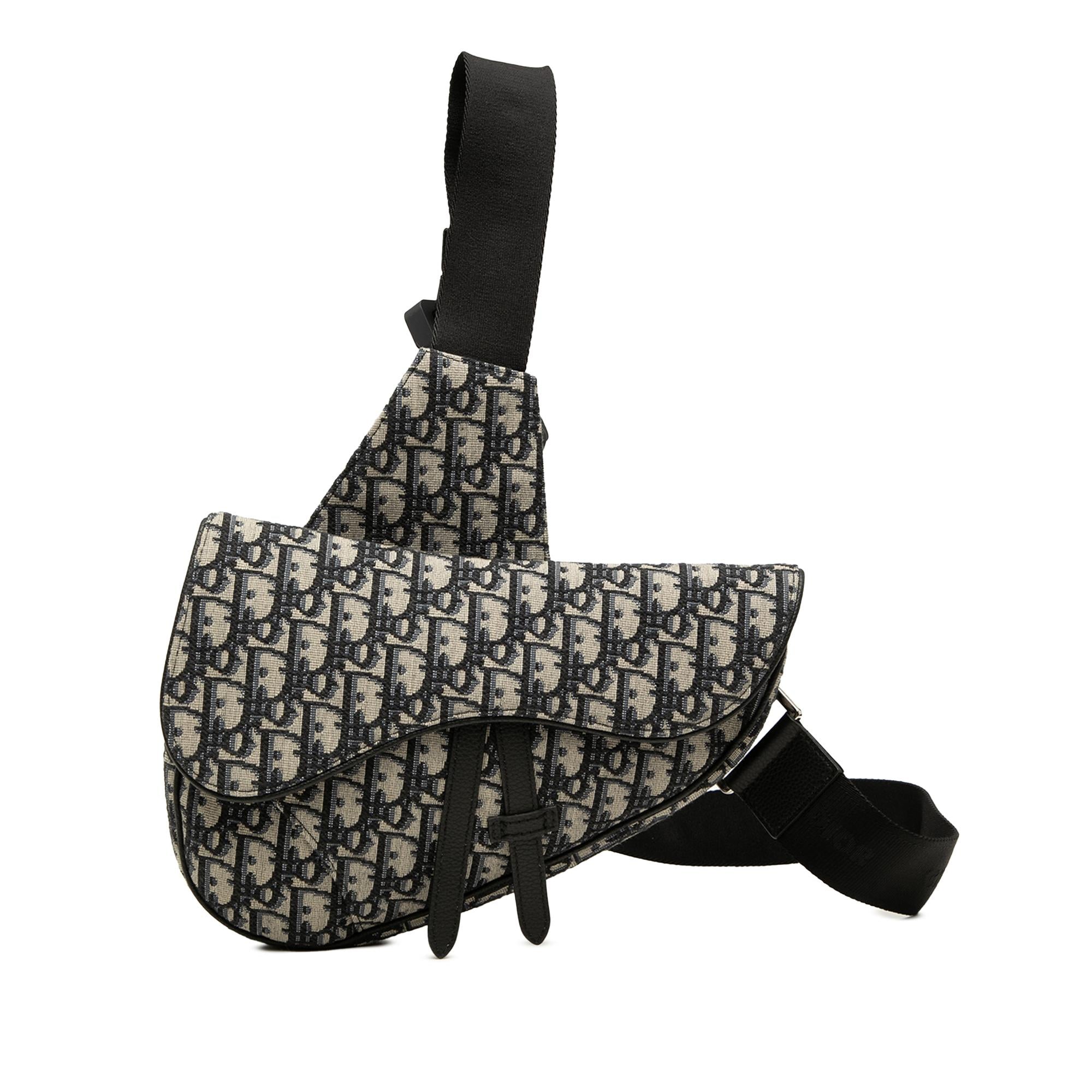 Dior Oblique Canvas Saddle Crossbody