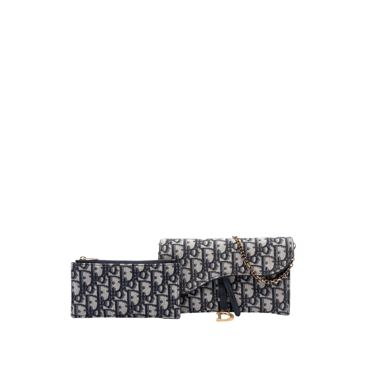 Dior Oblique Canvas Saddle Wallet On Chain