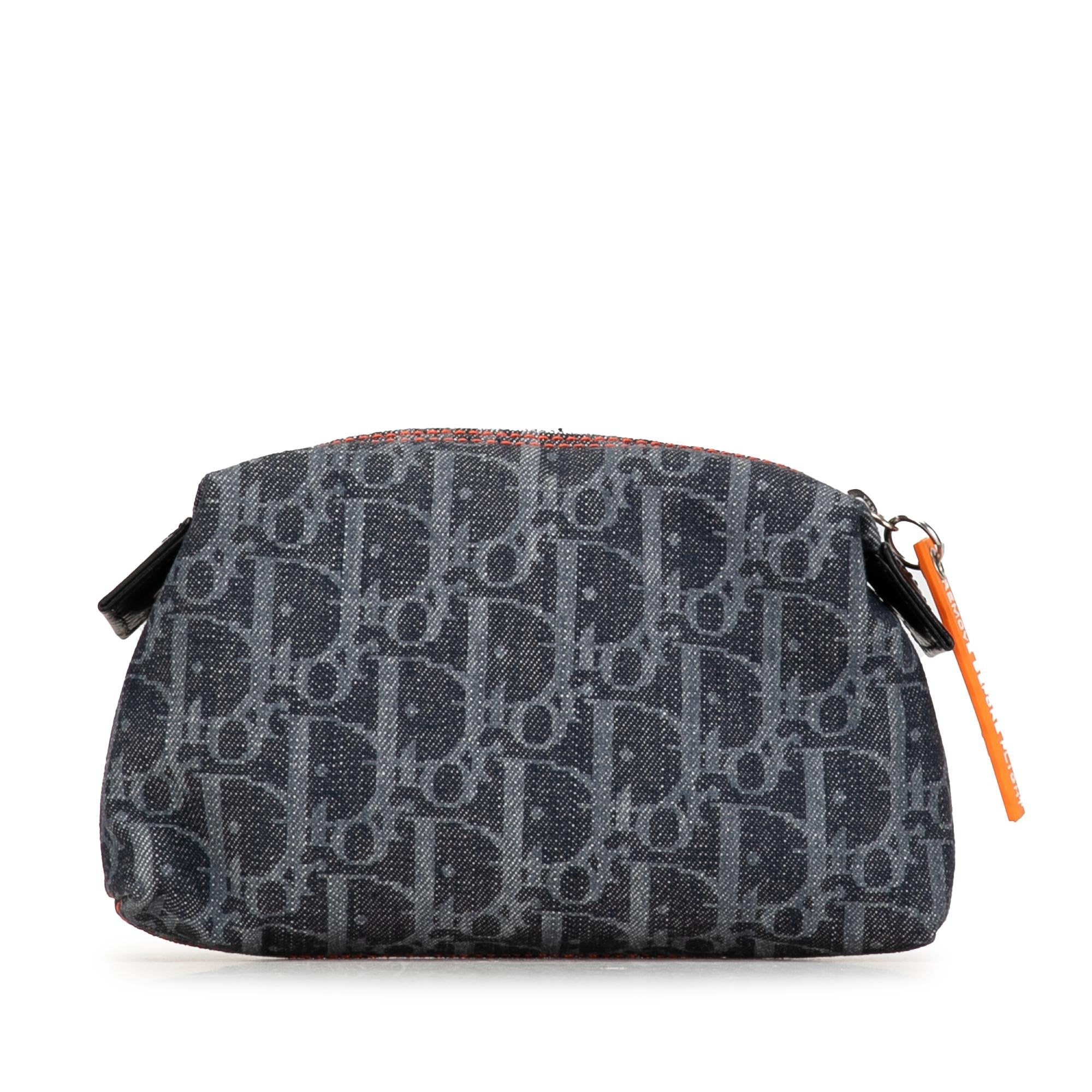 Dior Oblique Denim Flight Cosmetic Pouch (SHG-fnmNRW)