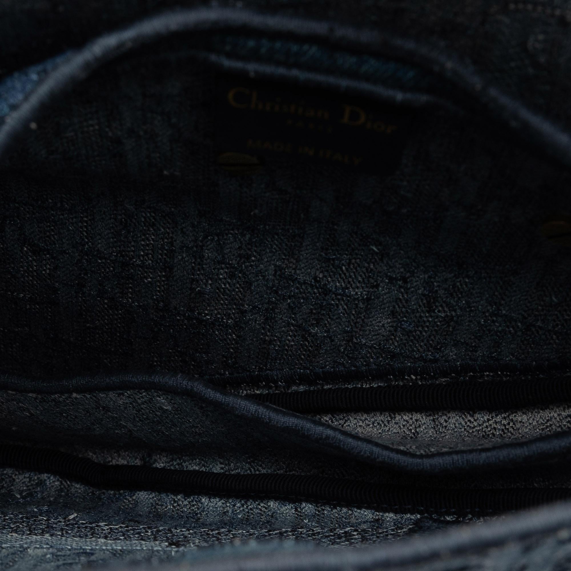 Dior Oblique Denim Saddle Bag (SHG-tFXGoz)