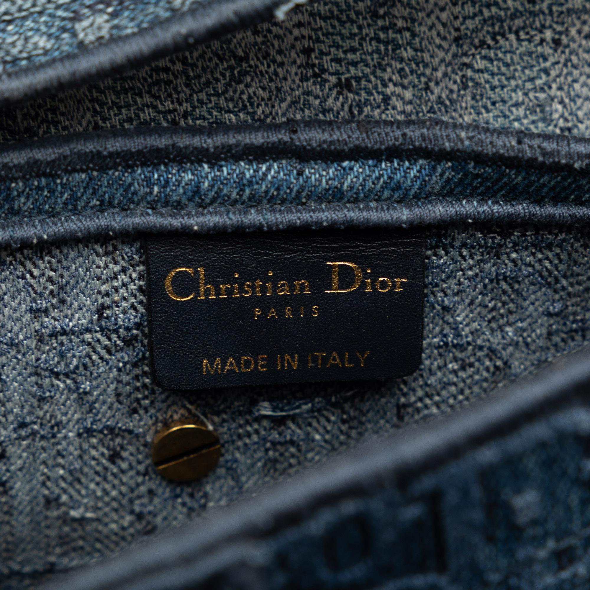 Dior Oblique Denim Saddle Bag (SHG-tFXGoz)