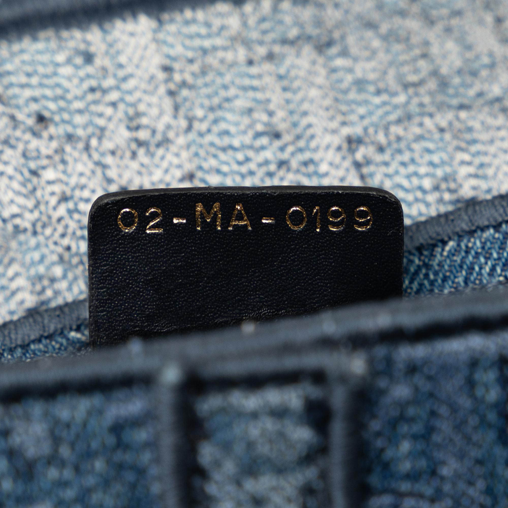 Dior Oblique Denim Saddle Bag (SHG-bhe25J)