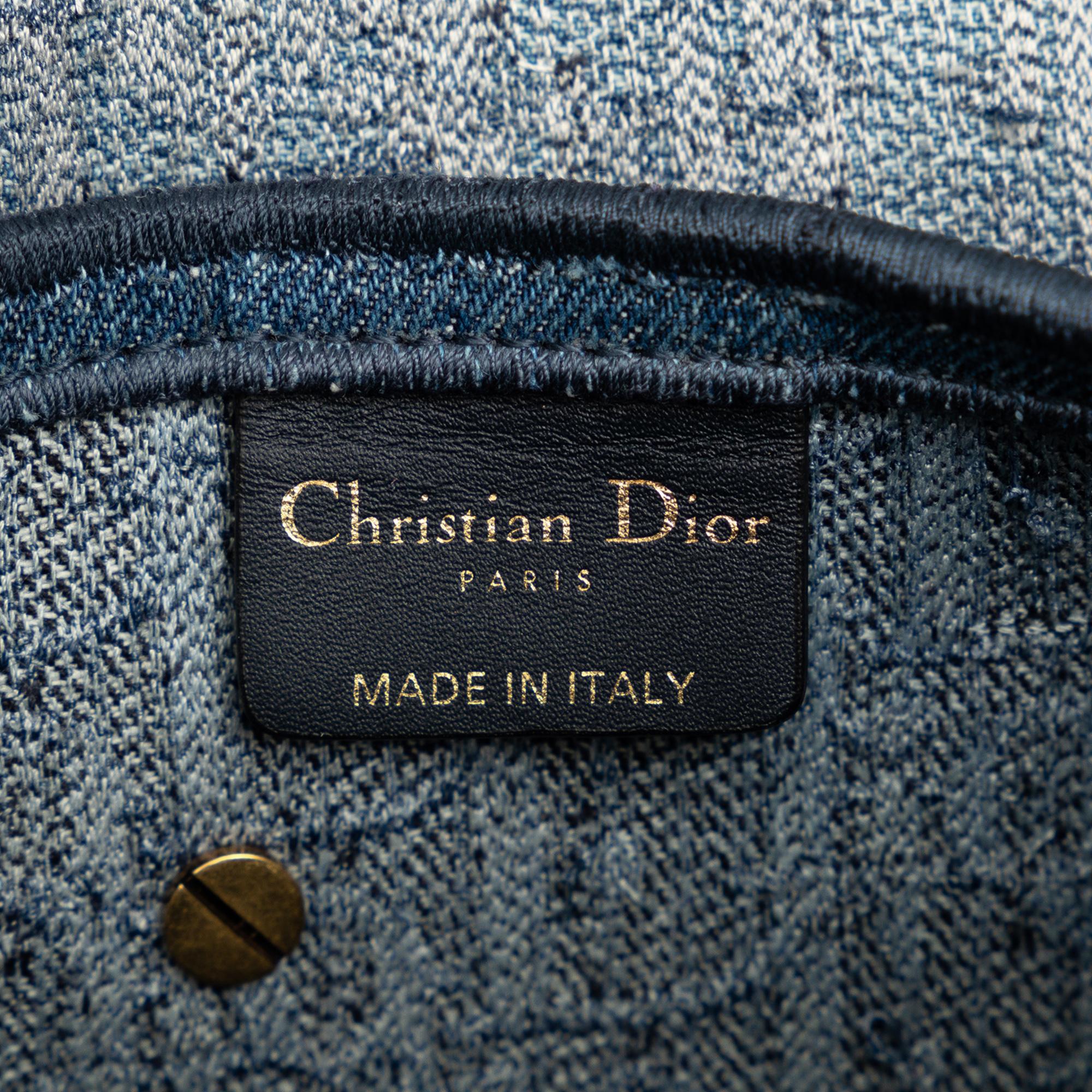 Dior Oblique Denim Saddle Bag (SHG-bhe25J)