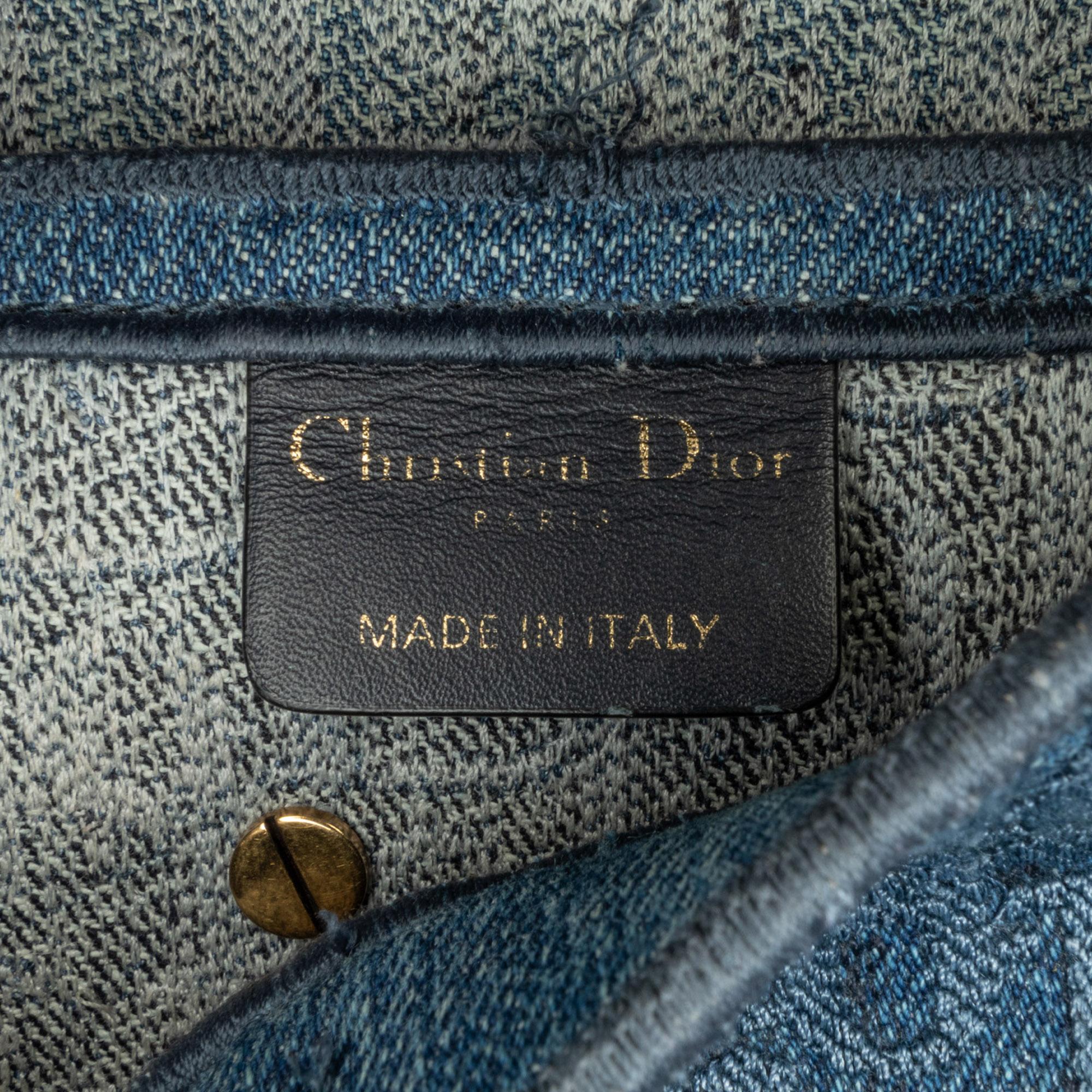 Dior Oblique Denim Saddle Bag (SHG-2rS5TK)