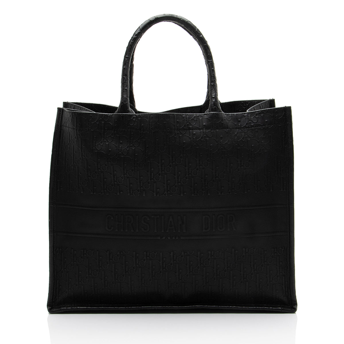 Dior Oblique Embossed Calfskin Large Book Tote