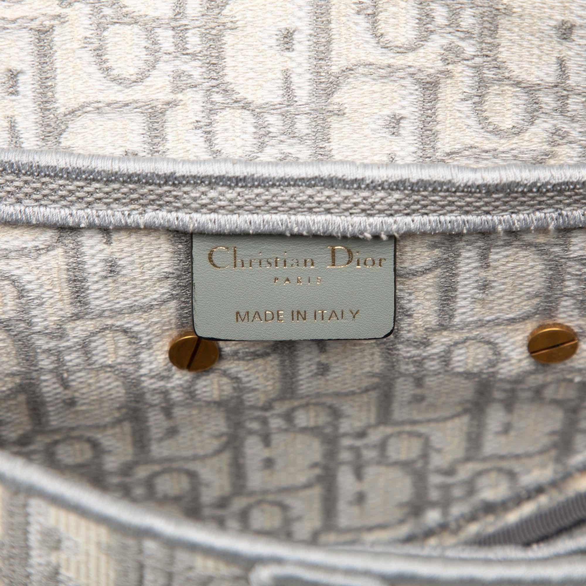 Dior Oblique Embroidered Canvas Saddle Bag