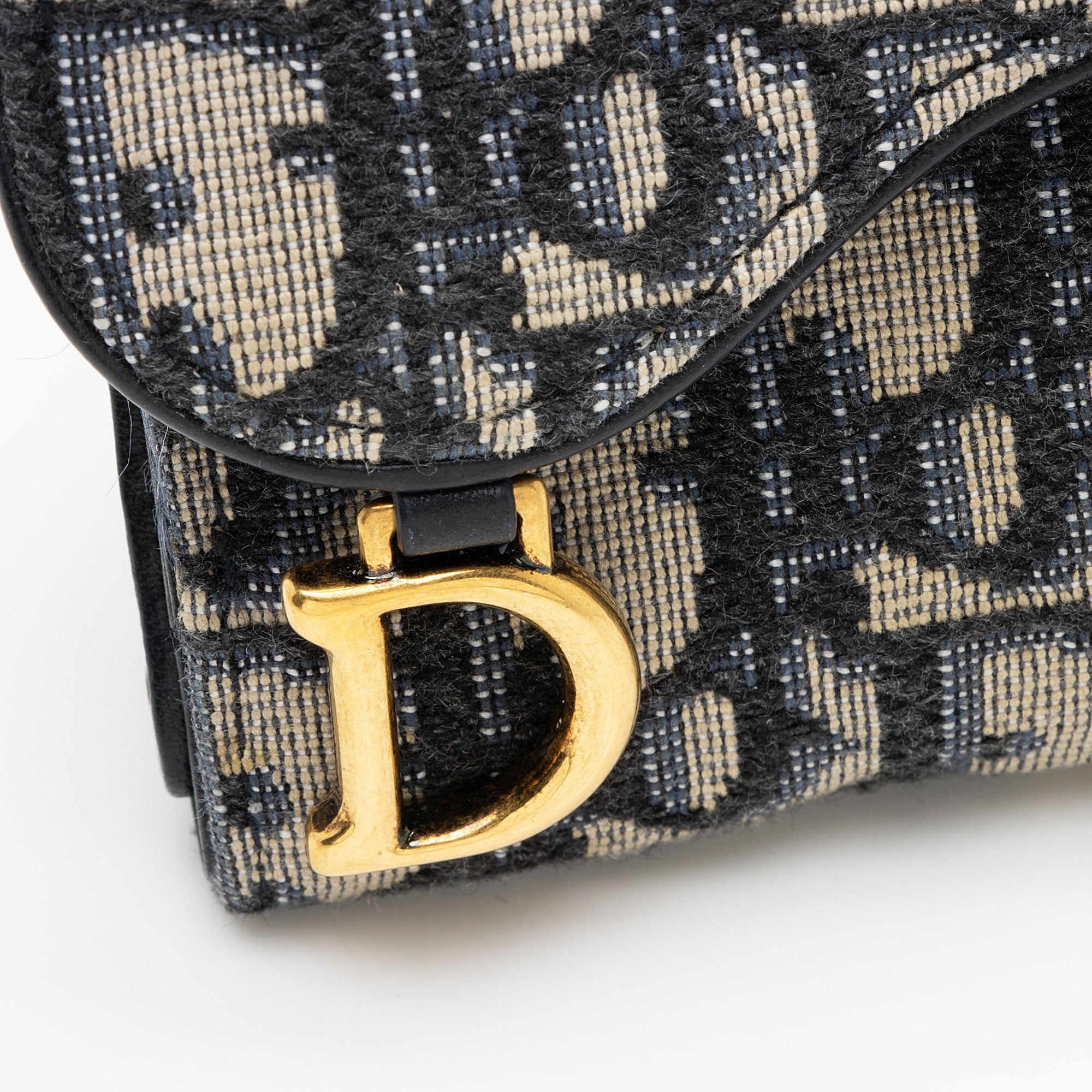 Dior Oblique Saddle Lotus Compact Wallet