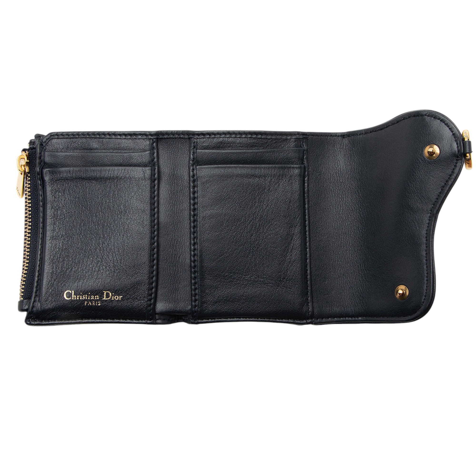 Dior Oblique Saddle Lotus Compact Wallet