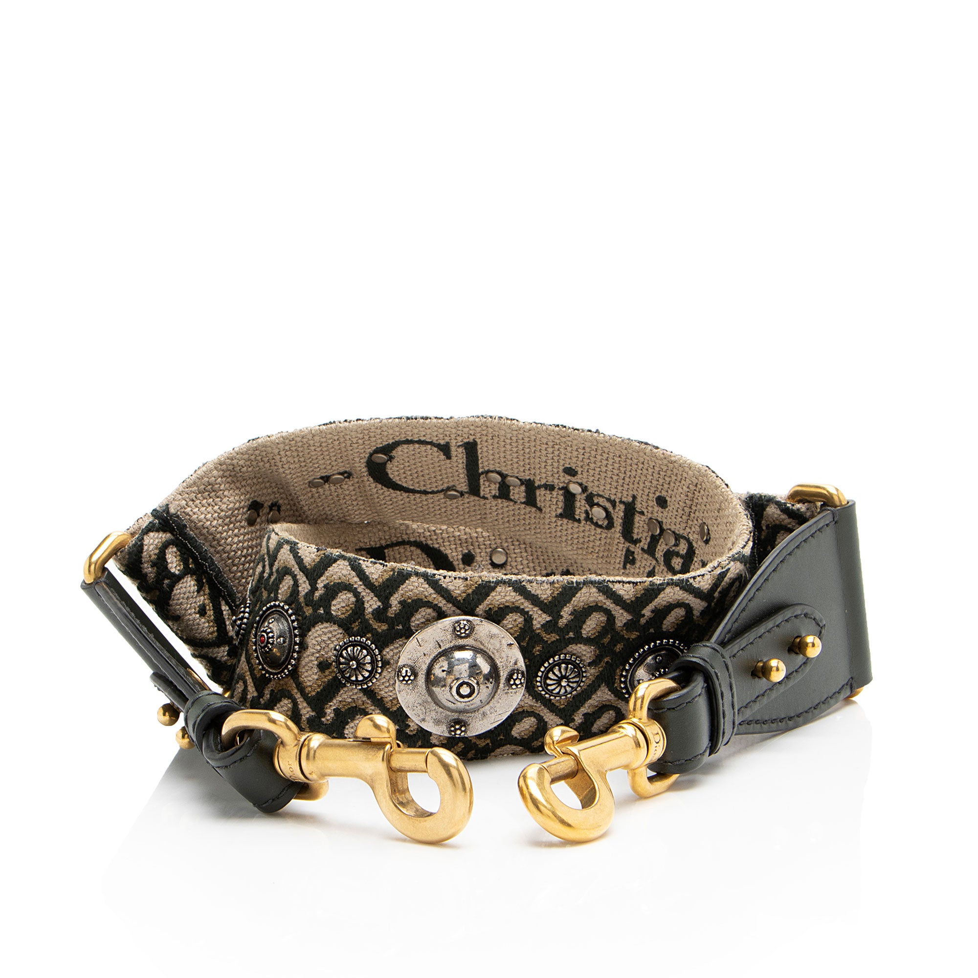 Dior Oblique Studded Shoulder Strap