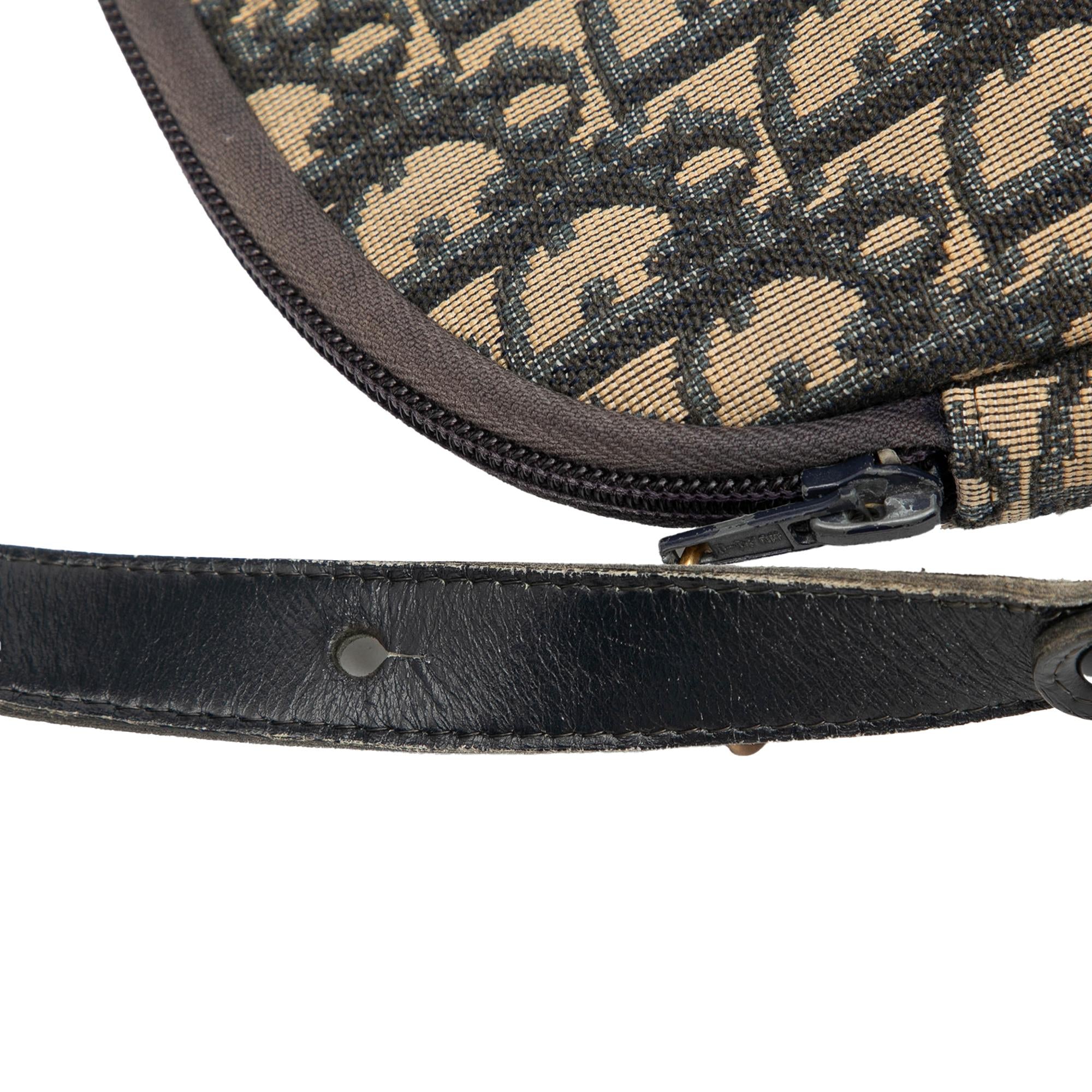 Dior Oblique Trotter Canvas Shoulder Bag