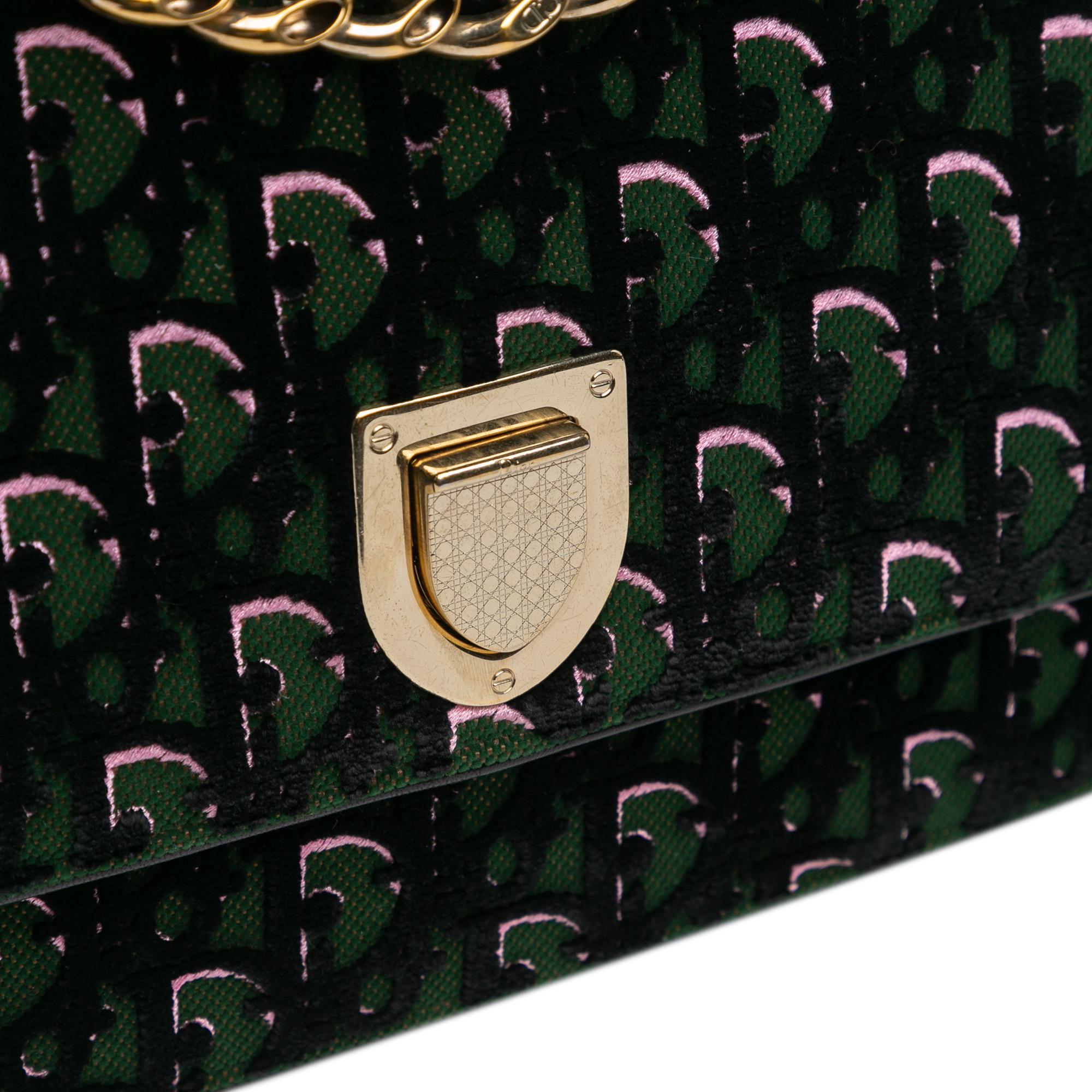 Dior Oblique Velvet Diorama Satchel