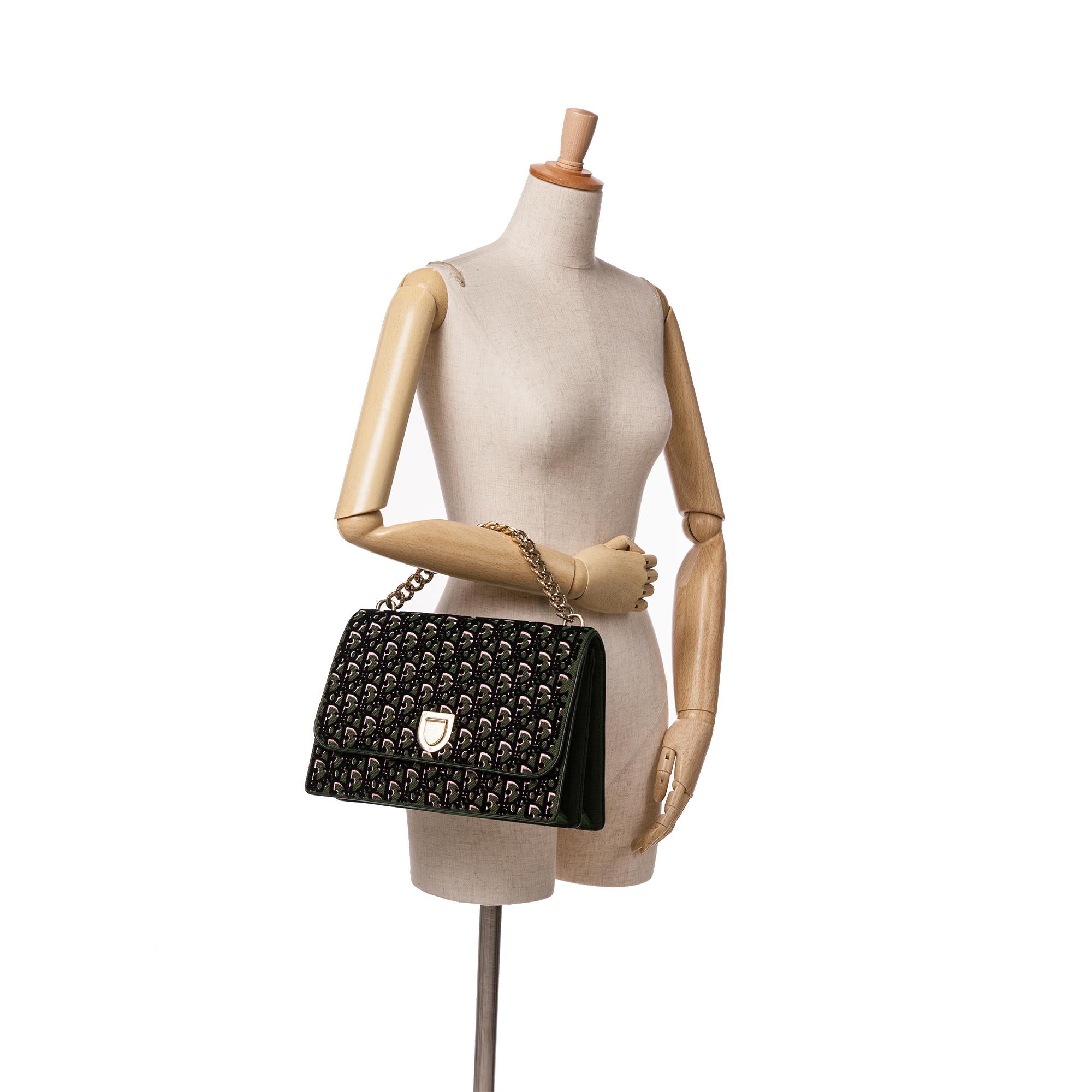 Dior Oblique Velvet Diorama Satchel