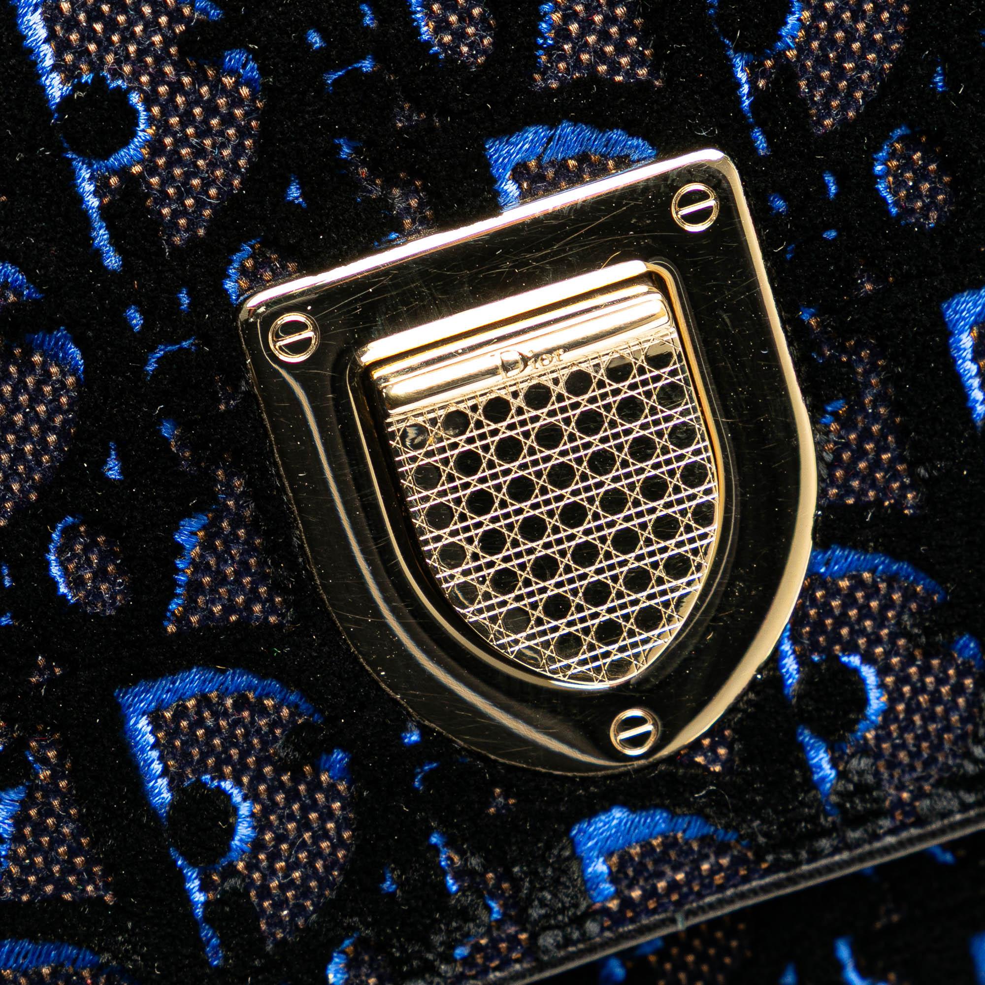 Dior Oblique Velvet Diorama Satchel