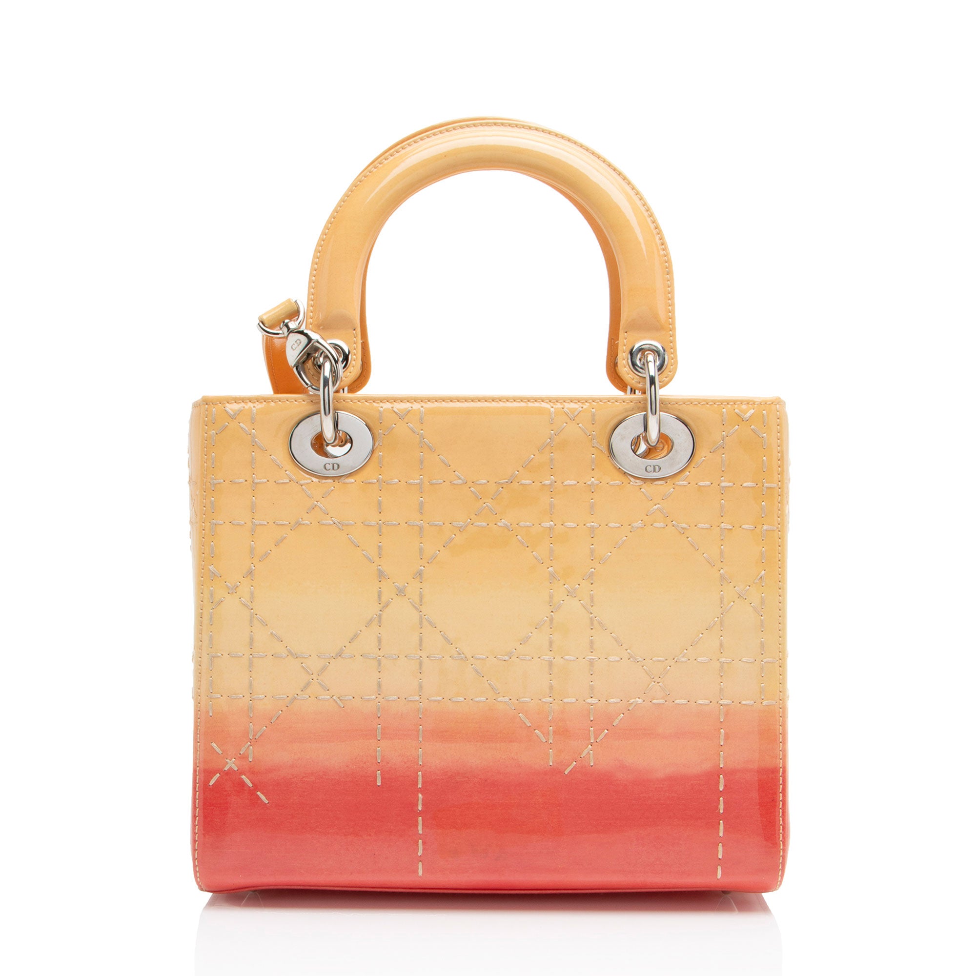 Dior Patent Leather Ombre Lady Dior Medium Tote