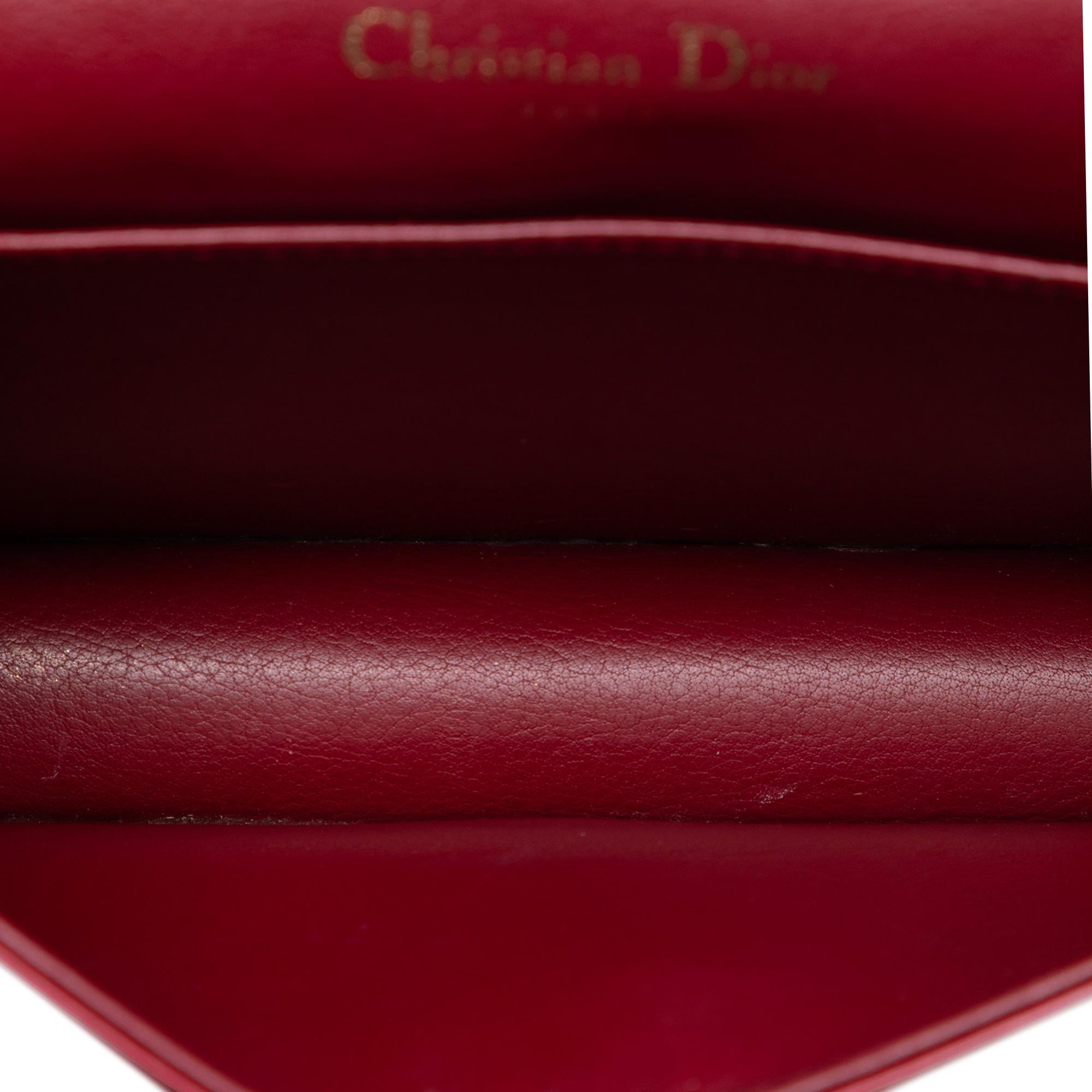 Dior Patent Cannage Lady Dior Chain Convertible Clutch