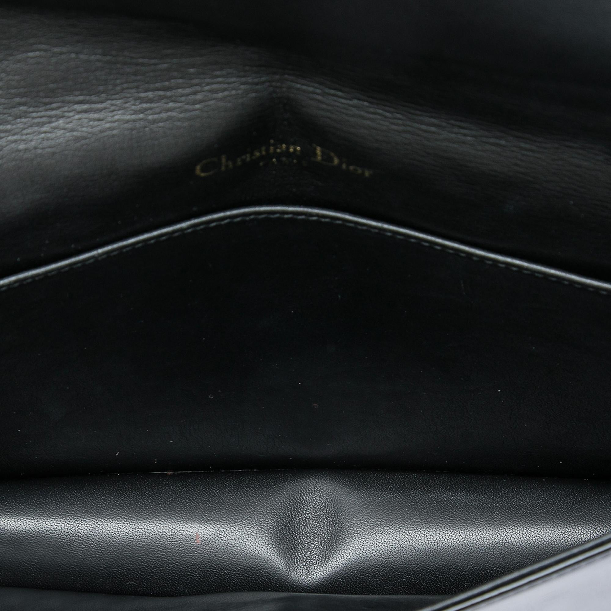 Dior Patent Cannage Lady Dior Chain Convertible Clutch