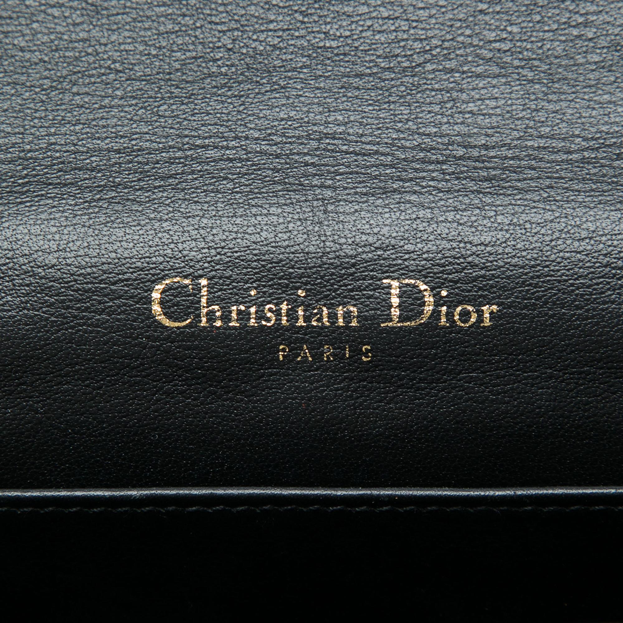 Dior Patent Cannage Lady Dior Chain Convertible Clutch