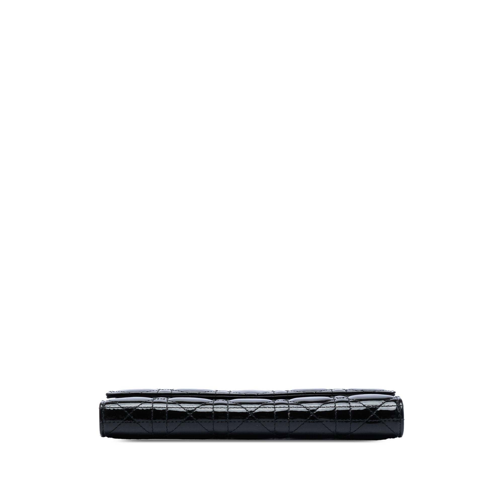 Dior Patent Cannage Lady Dior Wallet On Chain