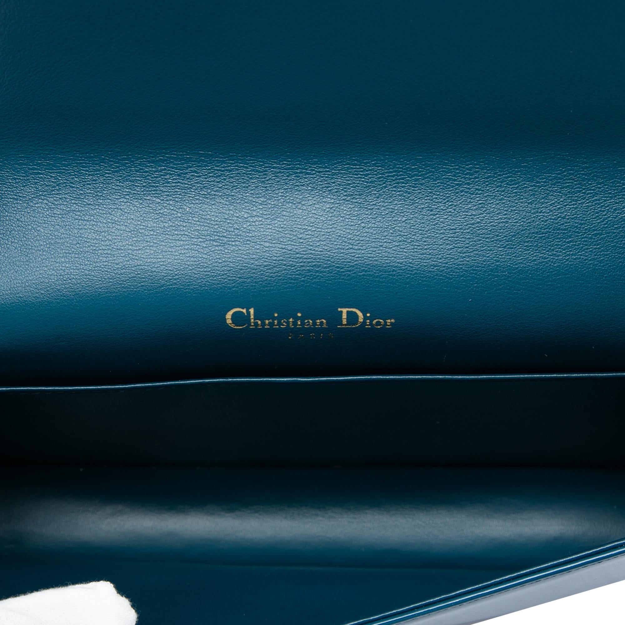 Dior Patent Cannage Lady Dior Wallet On Chain