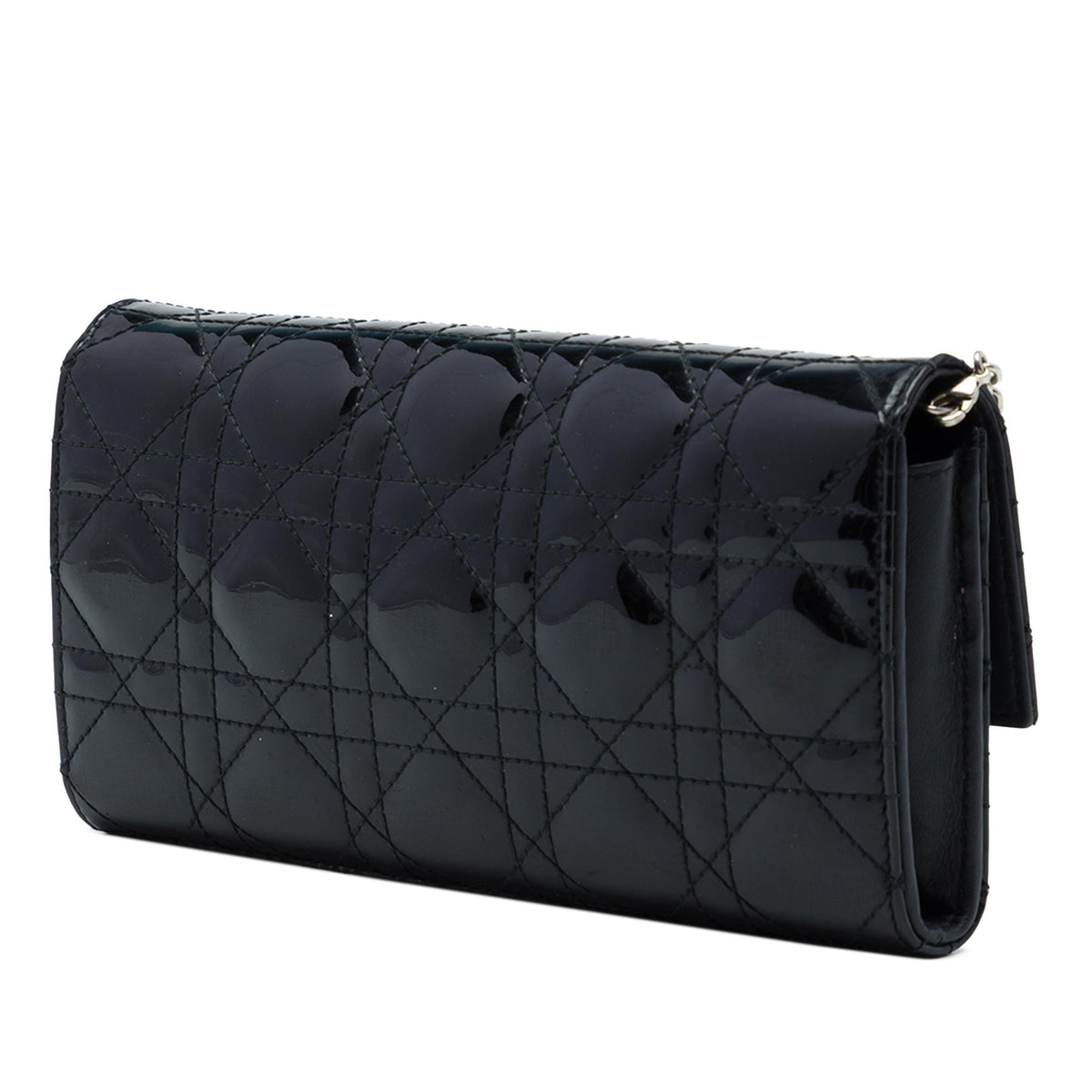 Dior Patent Cannage Lady Dior Wallet On Chain