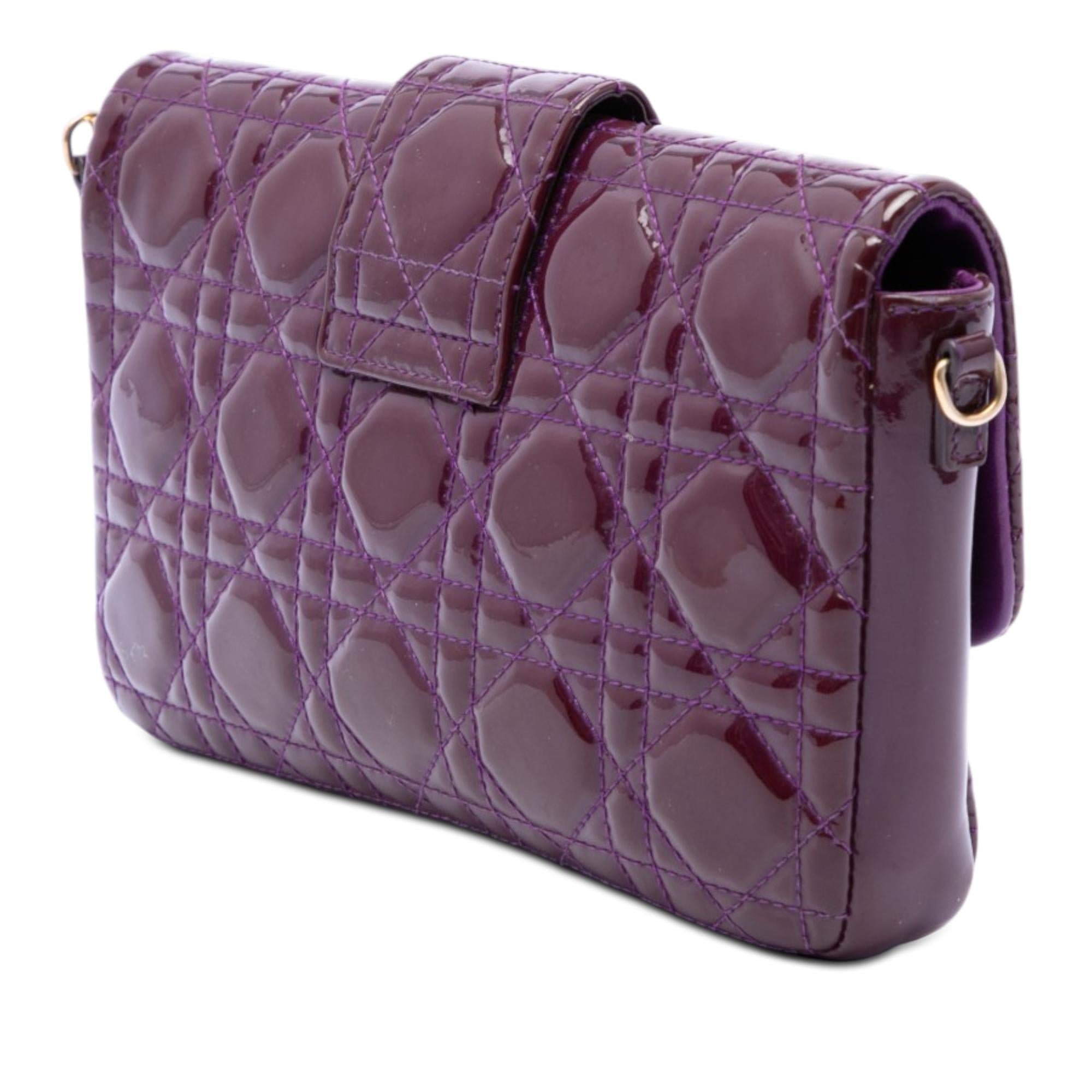 Dior Patent Cannage New Lock Pouch Crossbody