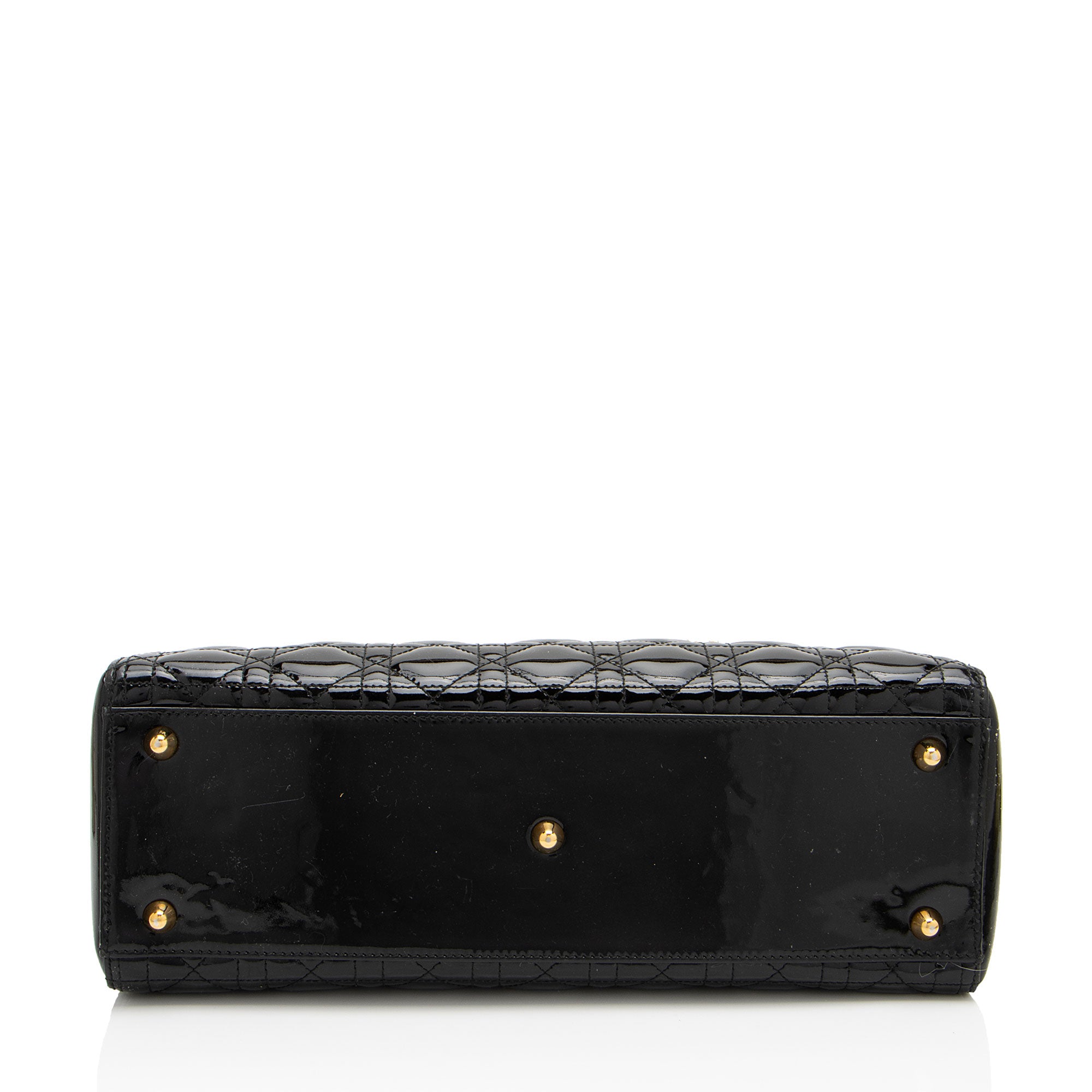 Dior Patent Leather Lady Dior Large Tote (SHF-GVZhUv)