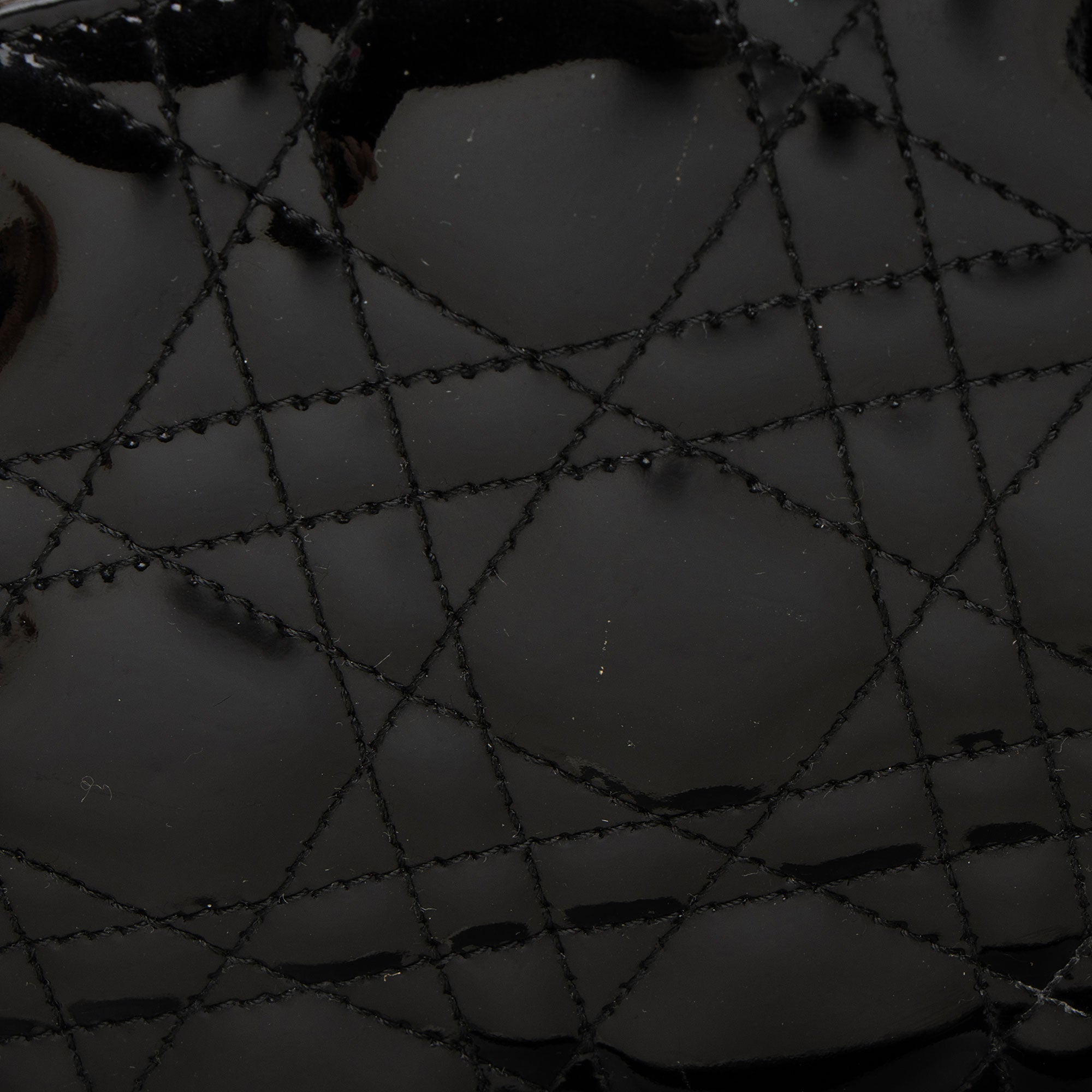 Dior Patent Leather Lady Dior Large Tote (SHF-GVZhUv)