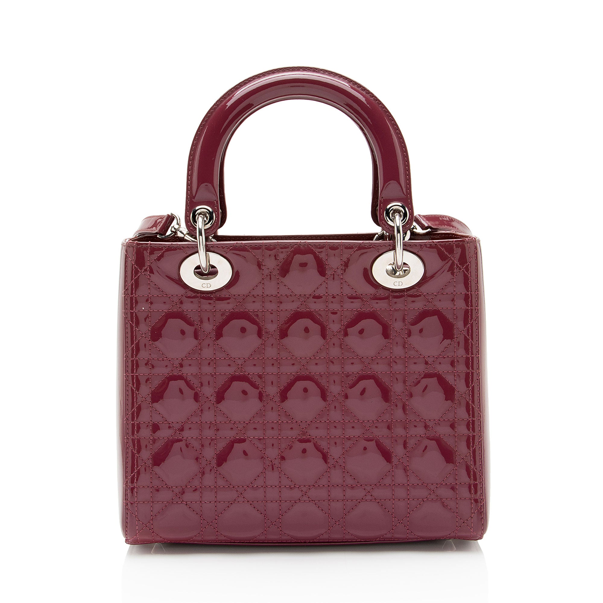 Dior Patent Leather Lady Dior Medium Tote (SHF-Tr4vgf)