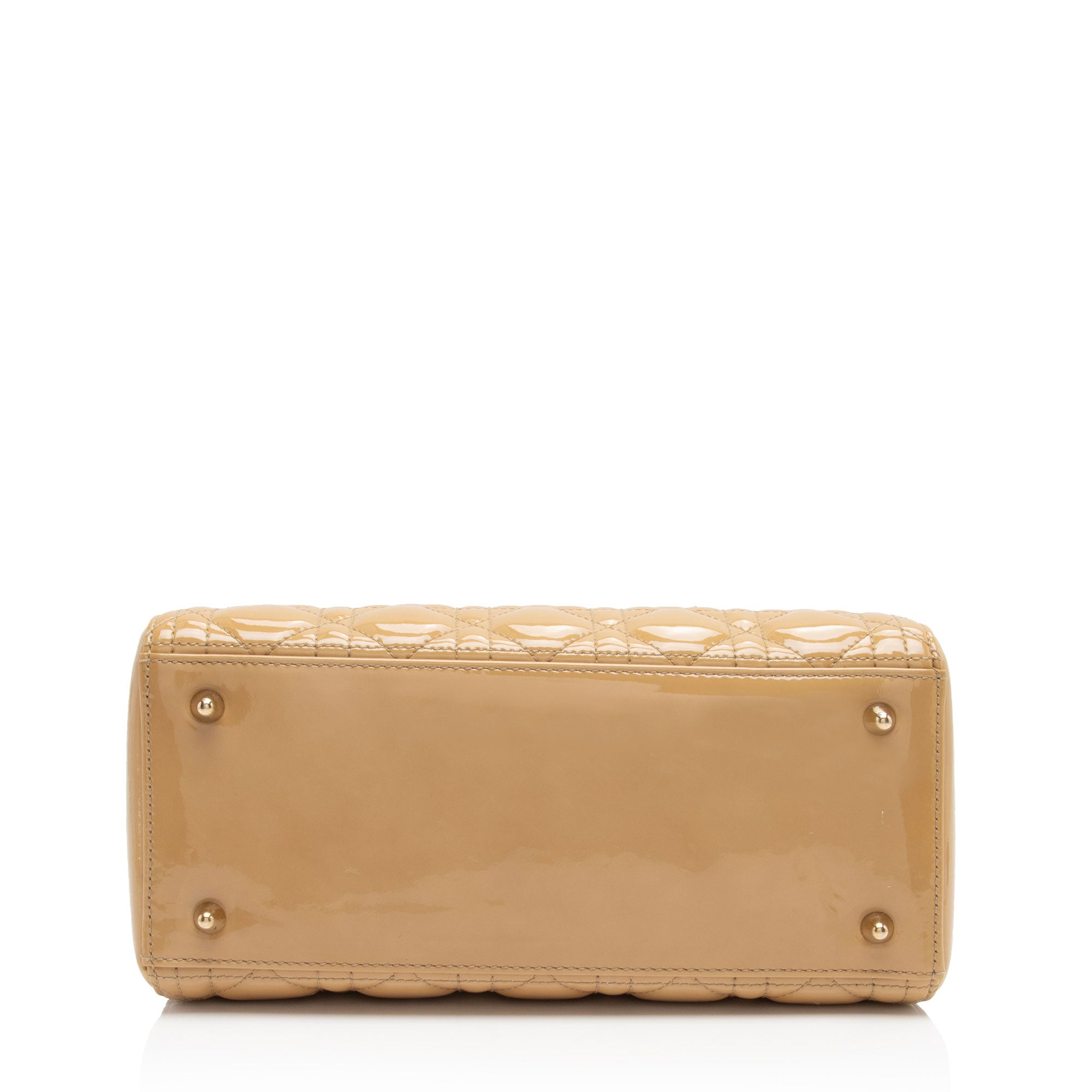 Dior Patent Leather Lady Dior Medium Tote (SHF-8qfooJ)