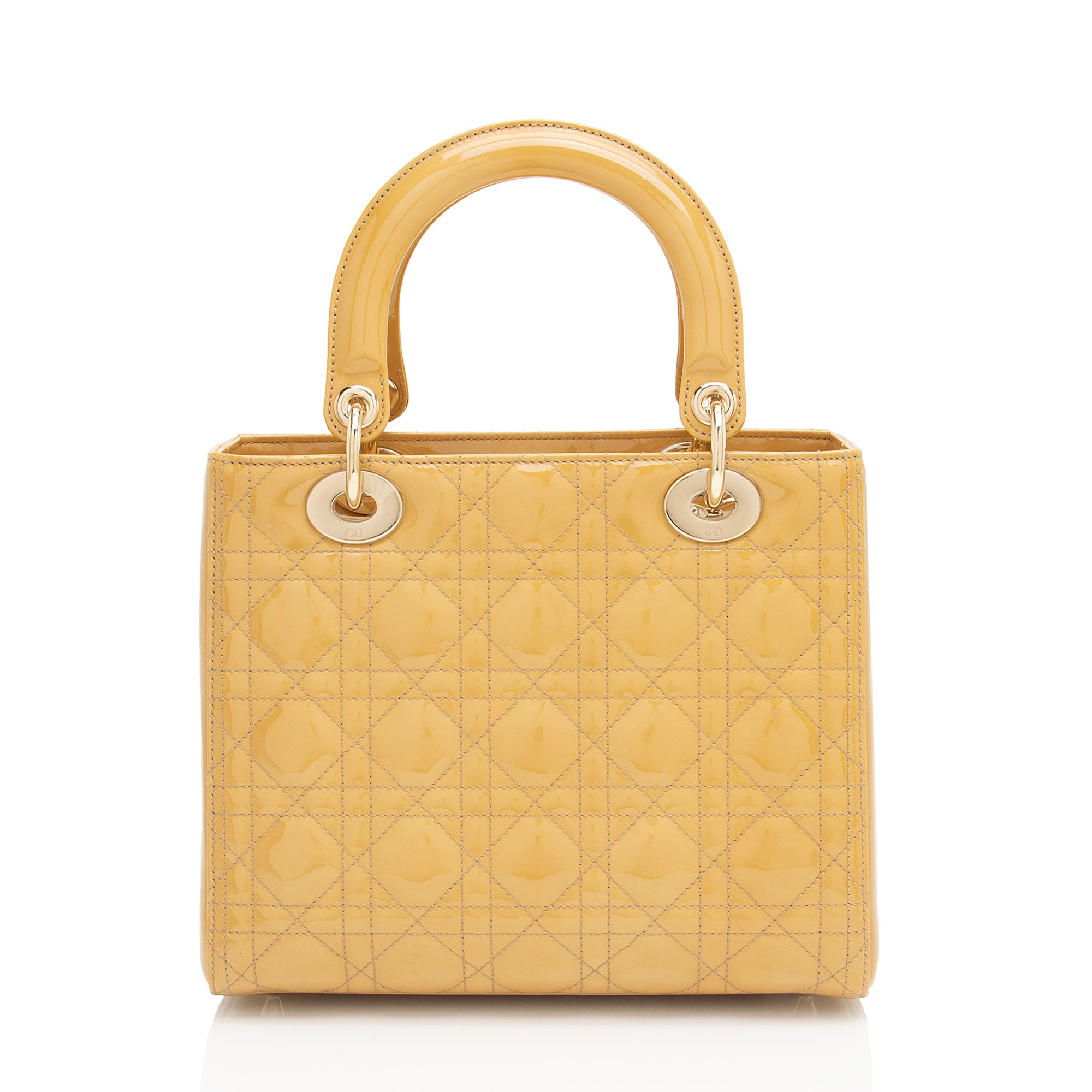 Dior Patent Leather Lady Dior Medium Tote