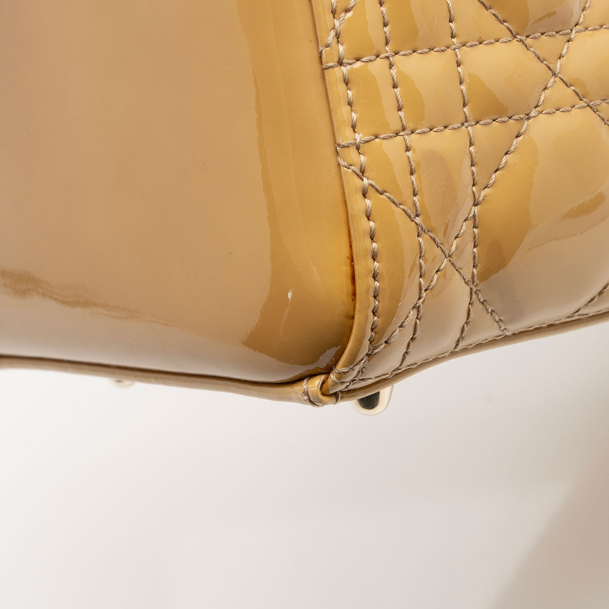 Dior Patent Leather Lady Dior Medium Tote