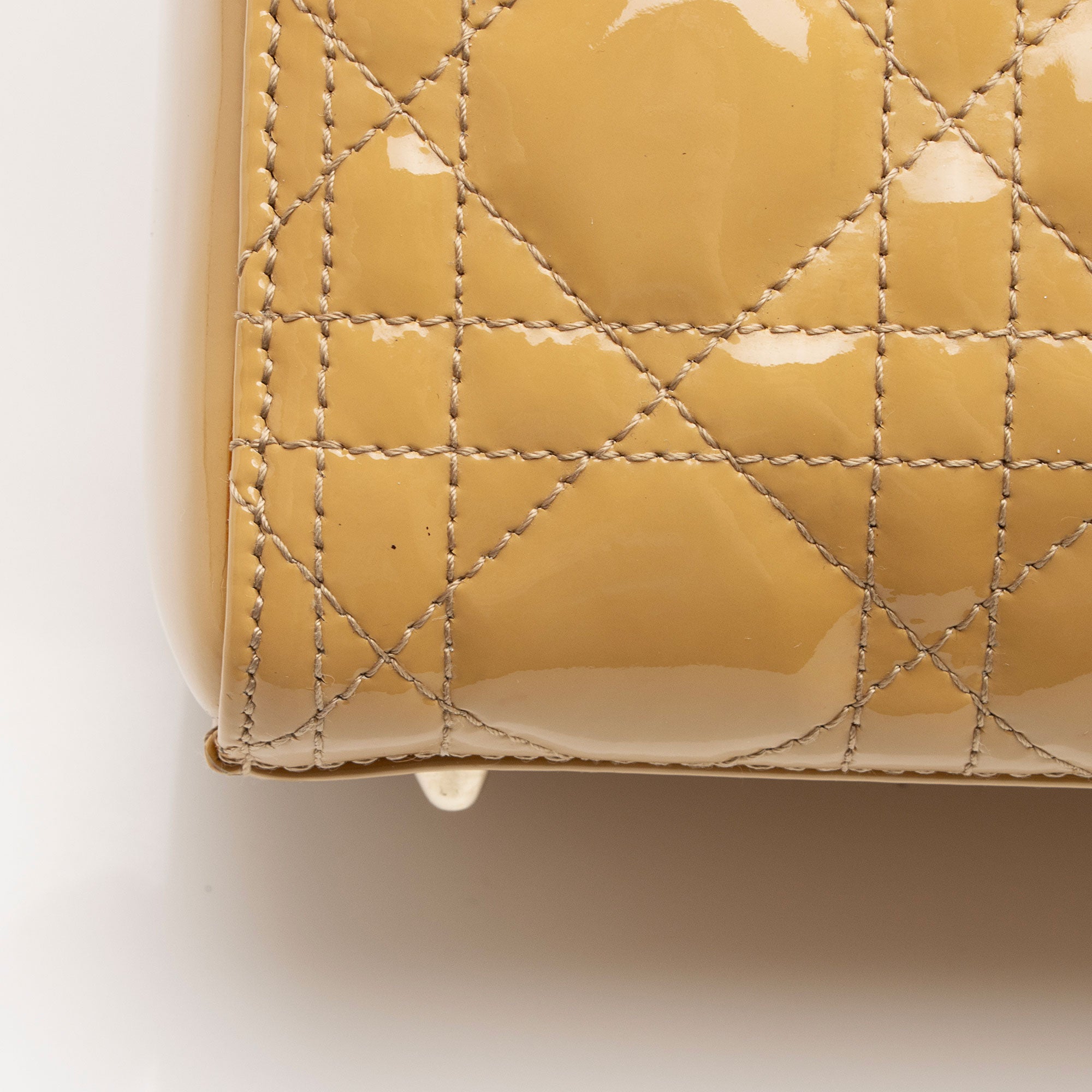 Dior Patent Leather Lady Dior Medium Tote