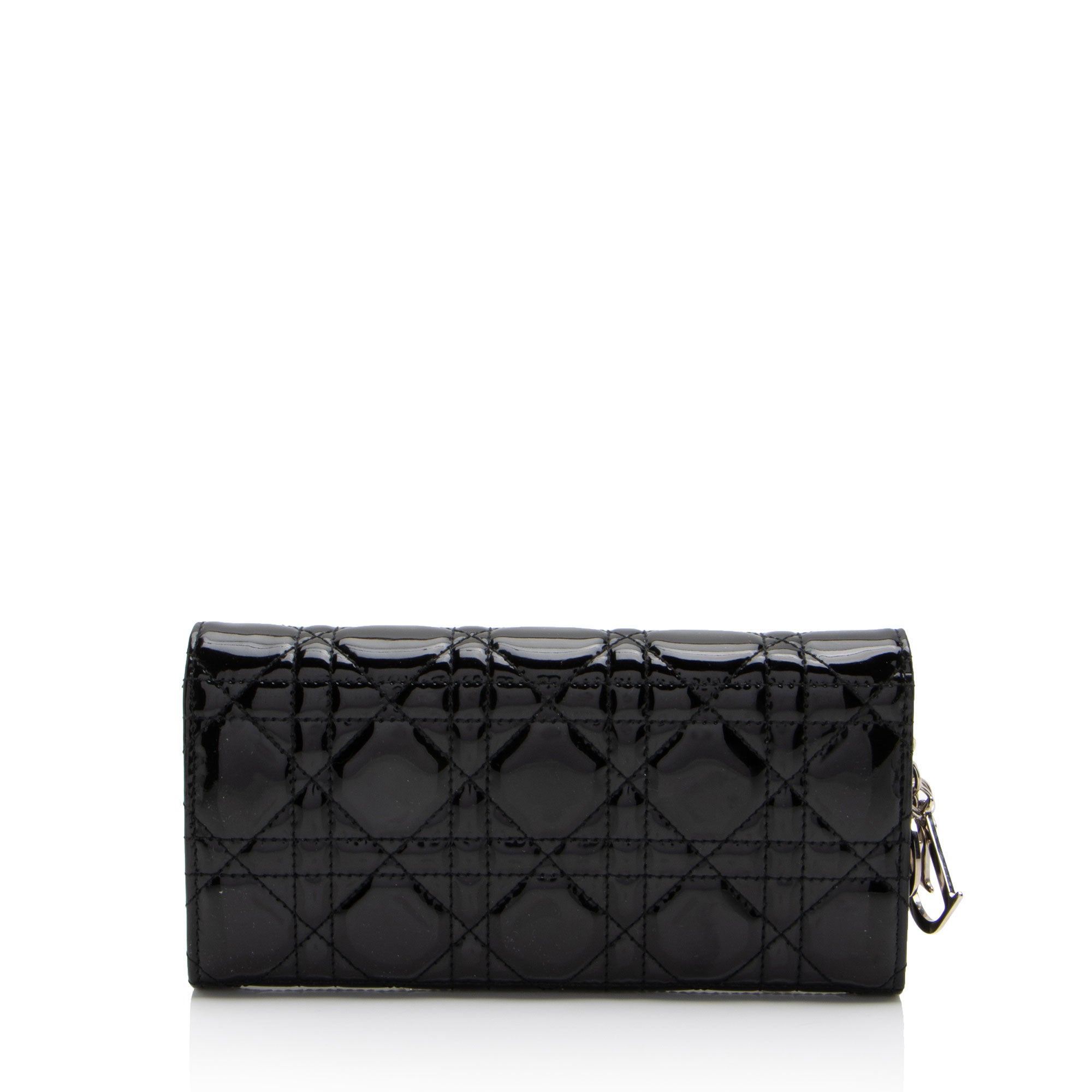 Dior Patent Leather Lady Dior Wallet on Chain