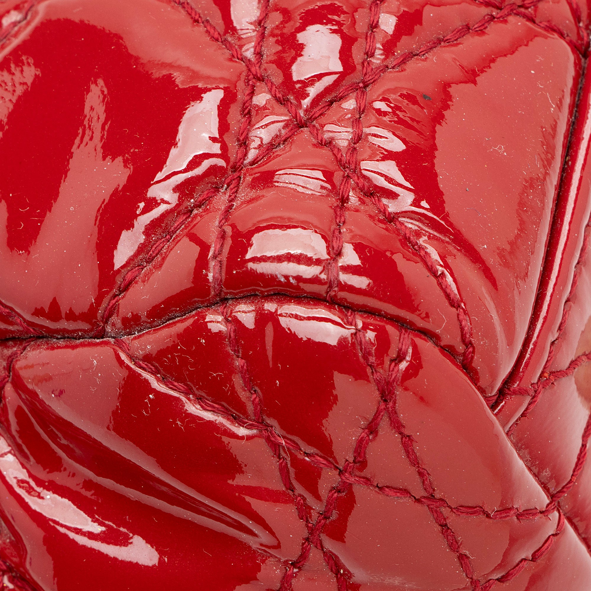 Dior Patent Leather Soft Cannage Lady Dior Small Shopping Tote (SHF-vm0Byx)