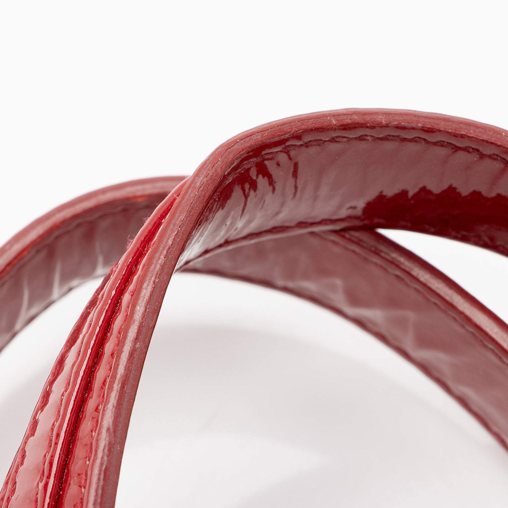 Dior Patent Leather Soft Cannage Lady Dior Small Shopping Tote (SHF-vm0Byx)