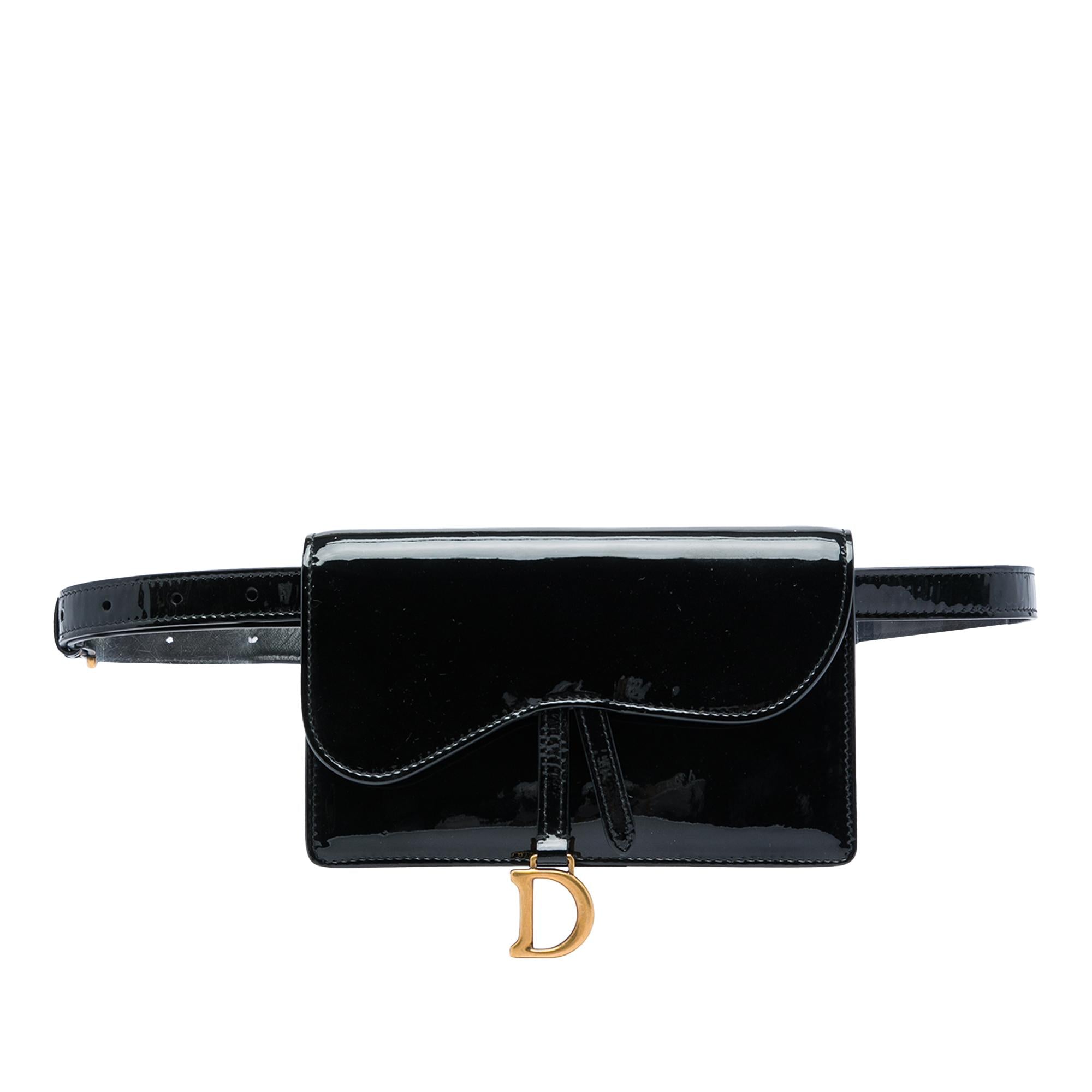 Dior Patent Saddle Belt Bag