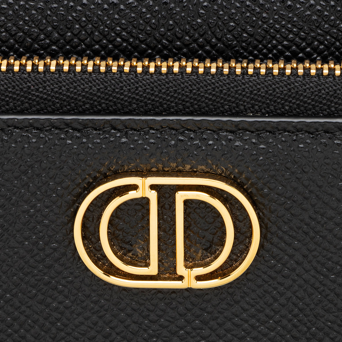 Dior Pebbled Leather Caro Double Pouch Crossbody