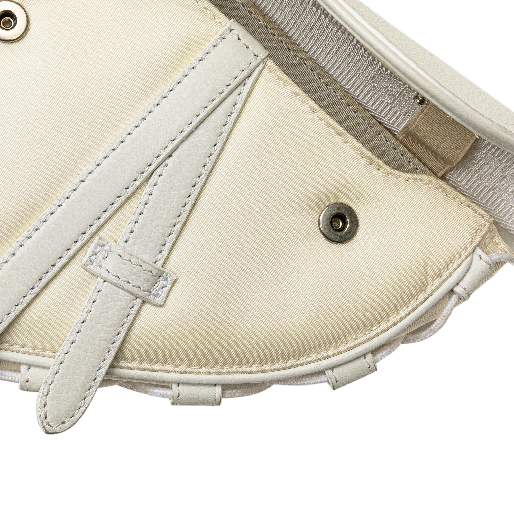 Dior Sacai Technical Fabric and Leather Saddle Bag