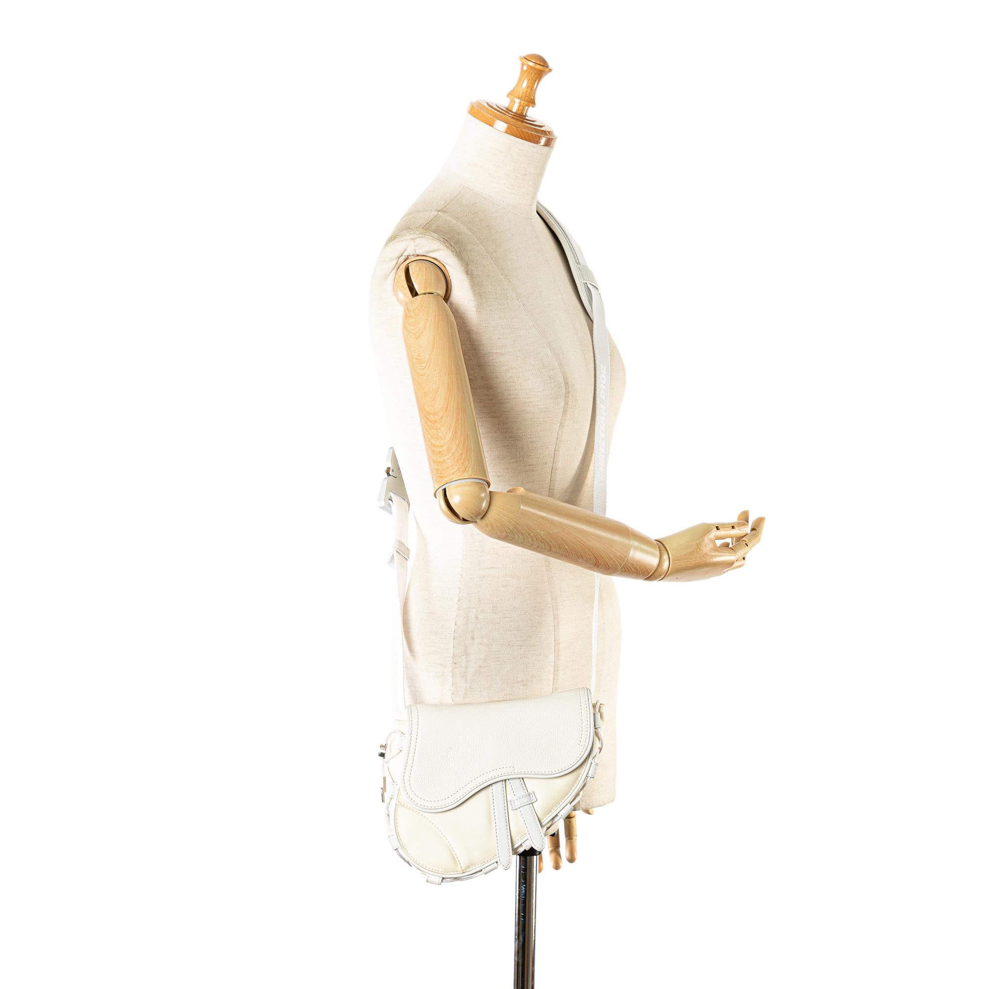 Dior Sacai Technical Fabric and Leather Saddle Bag